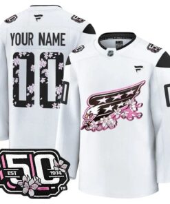 Alternative view of Men Washington Capitals 50th Anniversary Premium Custom Jersey - All Stitched
