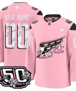 Men Washington Capitals 50th Anniversary Premium Custom Jersey - All Stitched