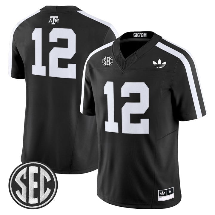 12th Man Jersey 12 Texas A M Aggies 2025 Vapor Limited V2 Stitched Black f6d18f16 4139 4c1a 8923 9933c8f45a44