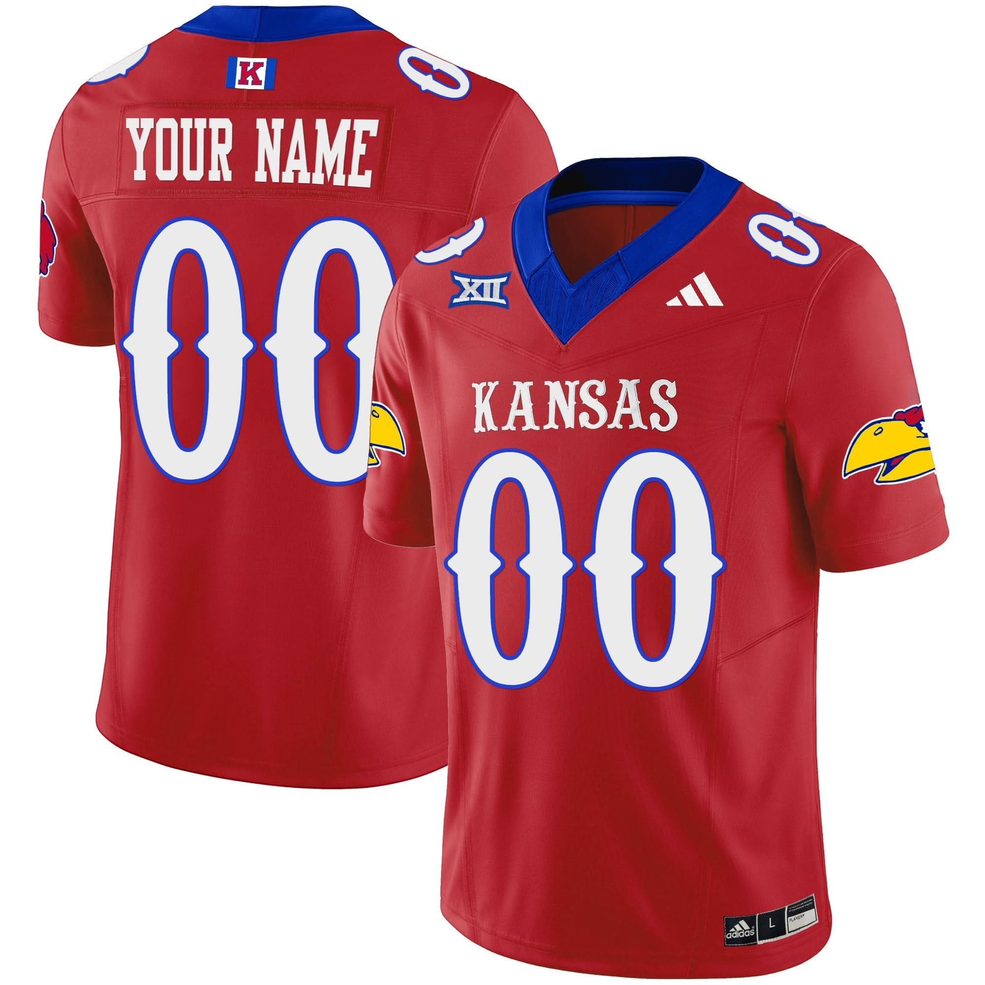 Custom Kansas Jayhawks Jersey Blackhawk Vapor Limited Stitched All Colors 6 Custom Kansas Jayhawks Jersey Blackhawk Vapor Limited Stitched All Colors - Image 6
