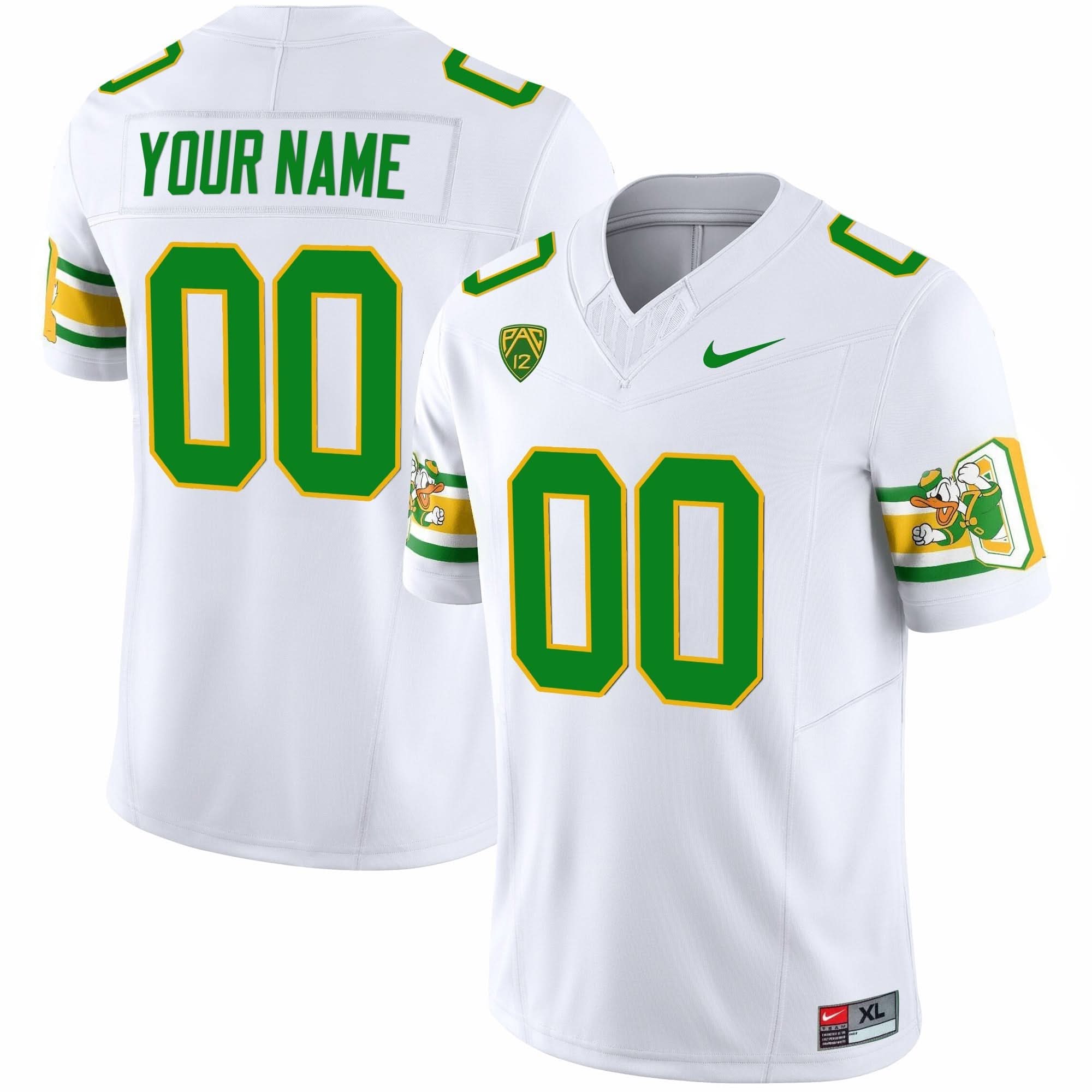 Custom Oregon Ducks Jersey 'Mighty Oregon' 1984 Throwback V2 - Stitched All Colors 2 Custom Oregon Ducks Jersey 'Mighty Oregon' 1984 Throwback V2 - Stitched All Colors - Image 2