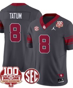 Alternative view of Oklahoma Sooners 100th Anniversary Patch Vapor Limited Jersey - All Stitched