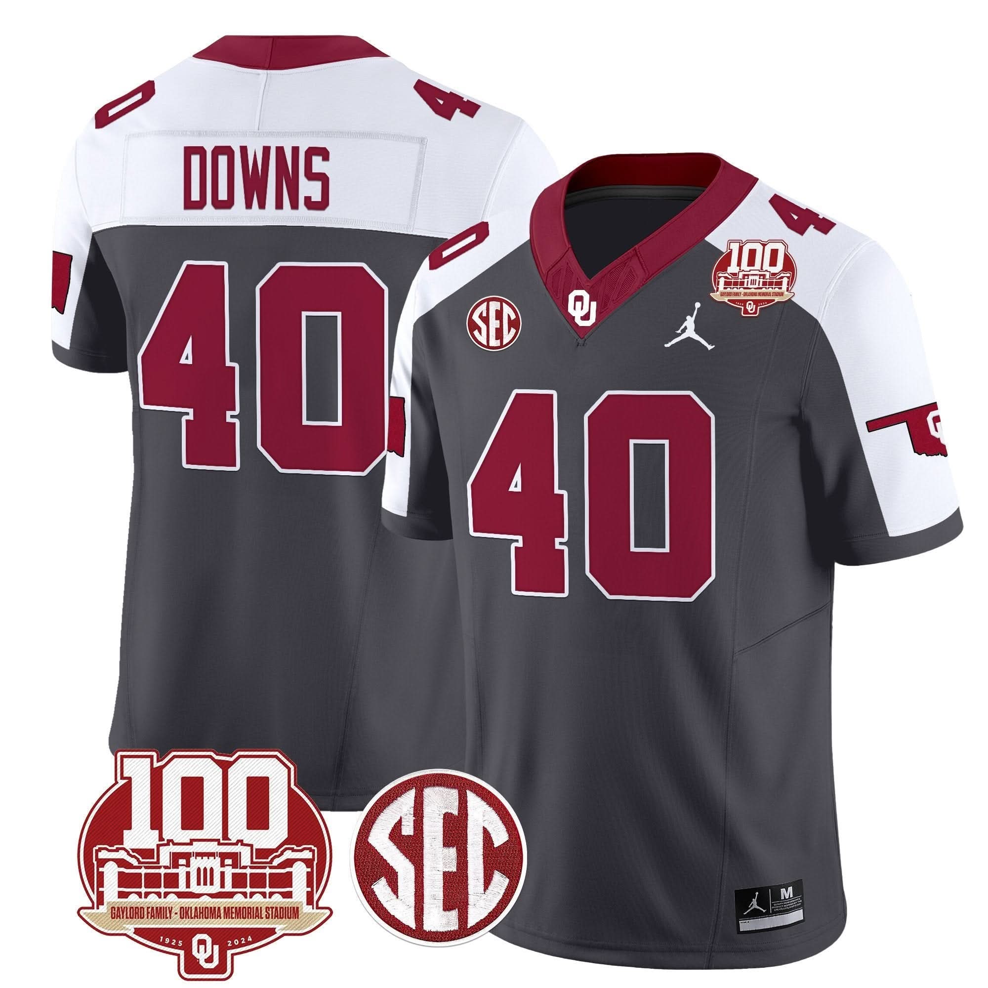 Oklahoma Sooners 100th Anniversary Patch Vapor Limited Jersey - All Stitched 35 Oklahoma Sooners 100th Anniversary Patch Vapor Limited Jersey - All Stitched - Image 35