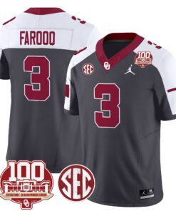Oklahoma Sooners 100th Anniversary Patch Vapor Limited Jersey - All Stitched 74 1725613252d8c947b055