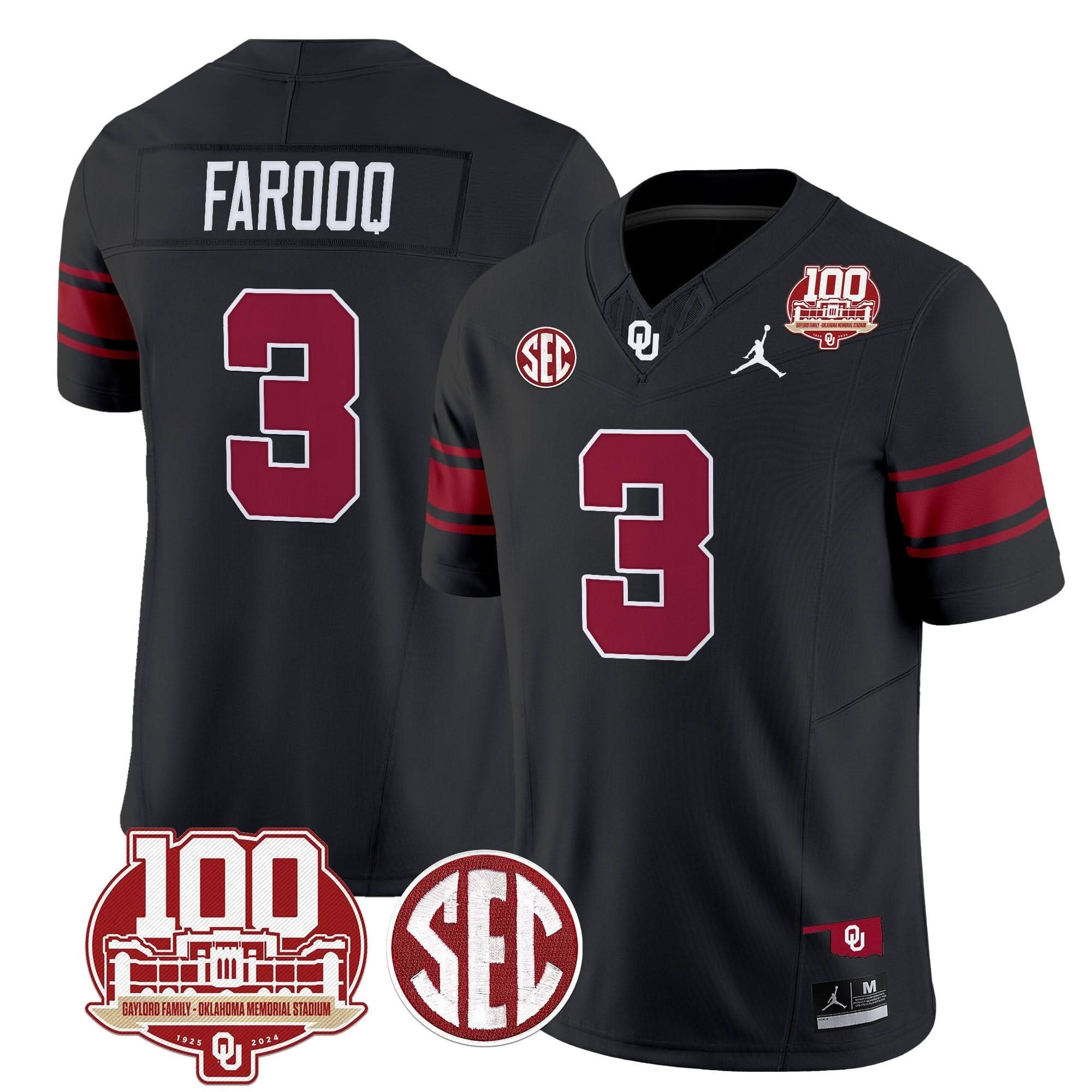 Oklahoma Sooners 100th Anniversary Patch Vapor Limited Jersey - All Stitched 18 Oklahoma Sooners 100th Anniversary Patch Vapor Limited Jersey - All Stitched - Image 18