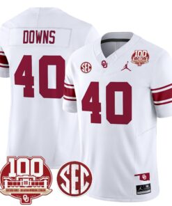 Oklahoma Sooners 100th Anniversary Patch Vapor Limited Jersey - All Stitched 52 17256132539ddfa684e5