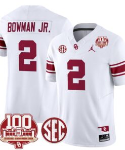Oklahoma Sooners 100th Anniversary Patch Vapor Limited Jersey - All Stitched 54 1725613253b7b909266d