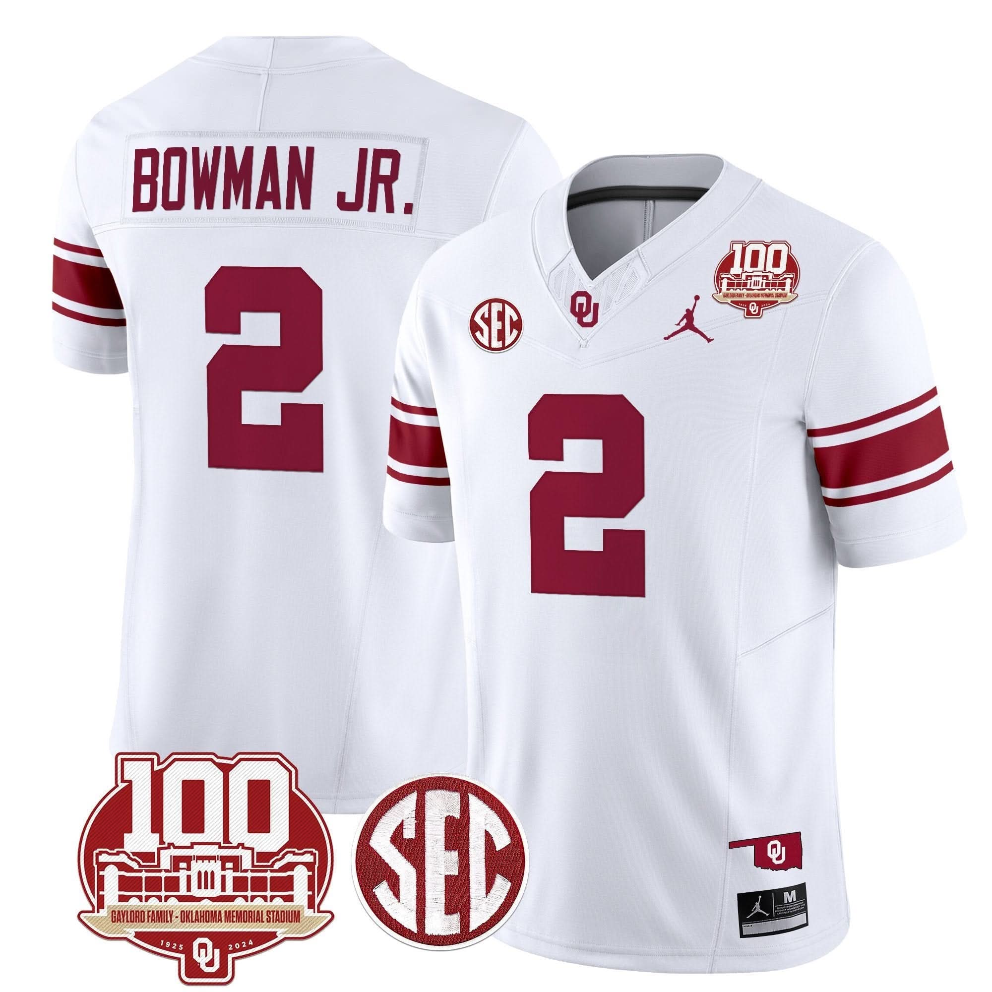 Oklahoma Sooners 100th Anniversary Patch Vapor Limited Jersey - All Stitched 13 Oklahoma Sooners 100th Anniversary Patch Vapor Limited Jersey - All Stitched - Image 13
