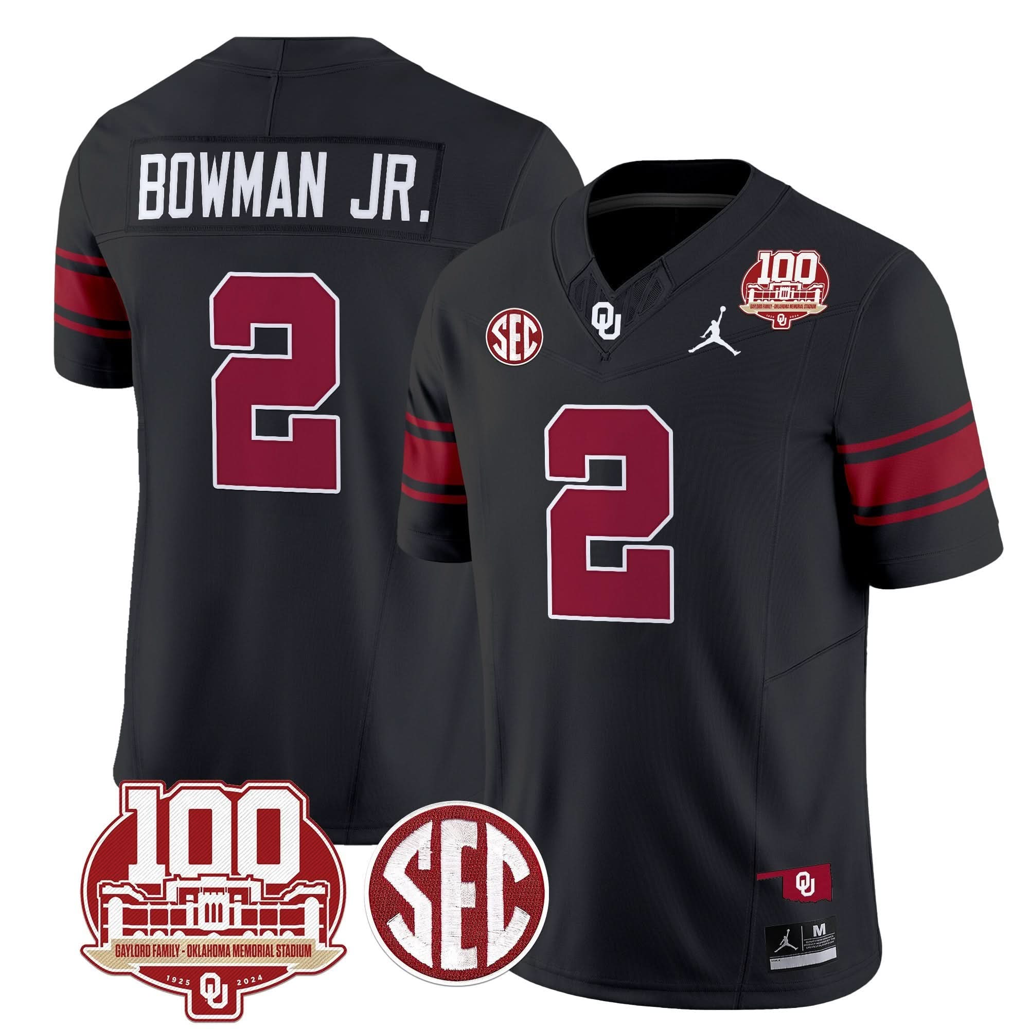 Oklahoma Sooners 100th Anniversary Patch Vapor Limited Jersey - All Stitched 20 Oklahoma Sooners 100th Anniversary Patch Vapor Limited Jersey - All Stitched - Image 20