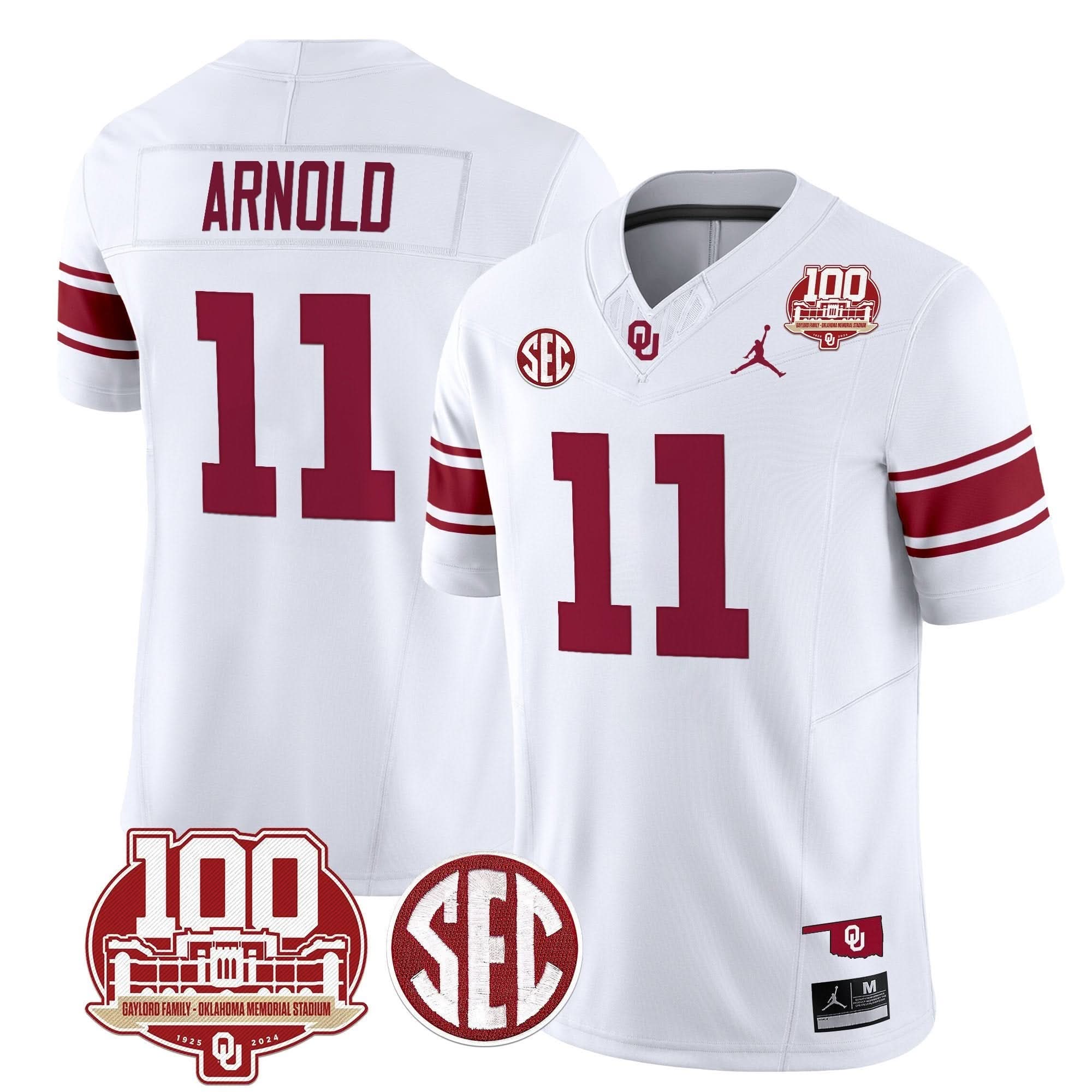 Oklahoma Sooners 100th Anniversary Patch Vapor Limited Jersey - All Stitched 7 Oklahoma Sooners 100th Anniversary Patch Vapor Limited Jersey - All Stitched - Image 7