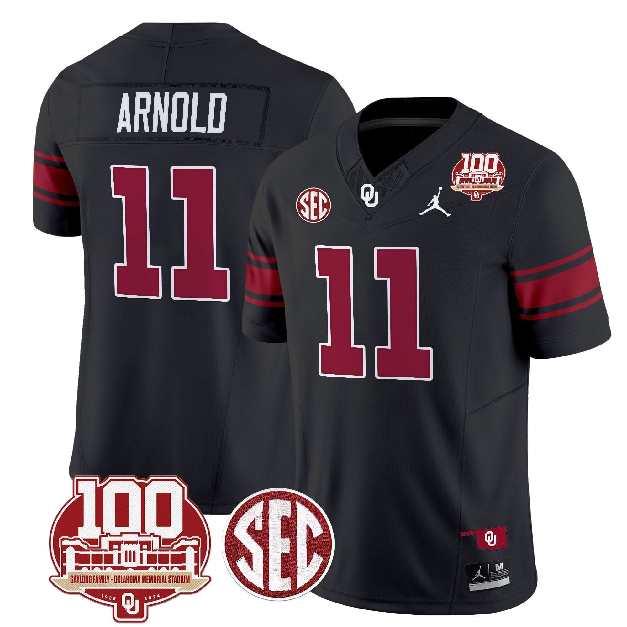 Oklahoma Sooners 100th Anniversary Patch Vapor Limited Jersey - All Stitched 15 Oklahoma Sooners 100th Anniversary Patch Vapor Limited Jersey - All Stitched - Image 15
