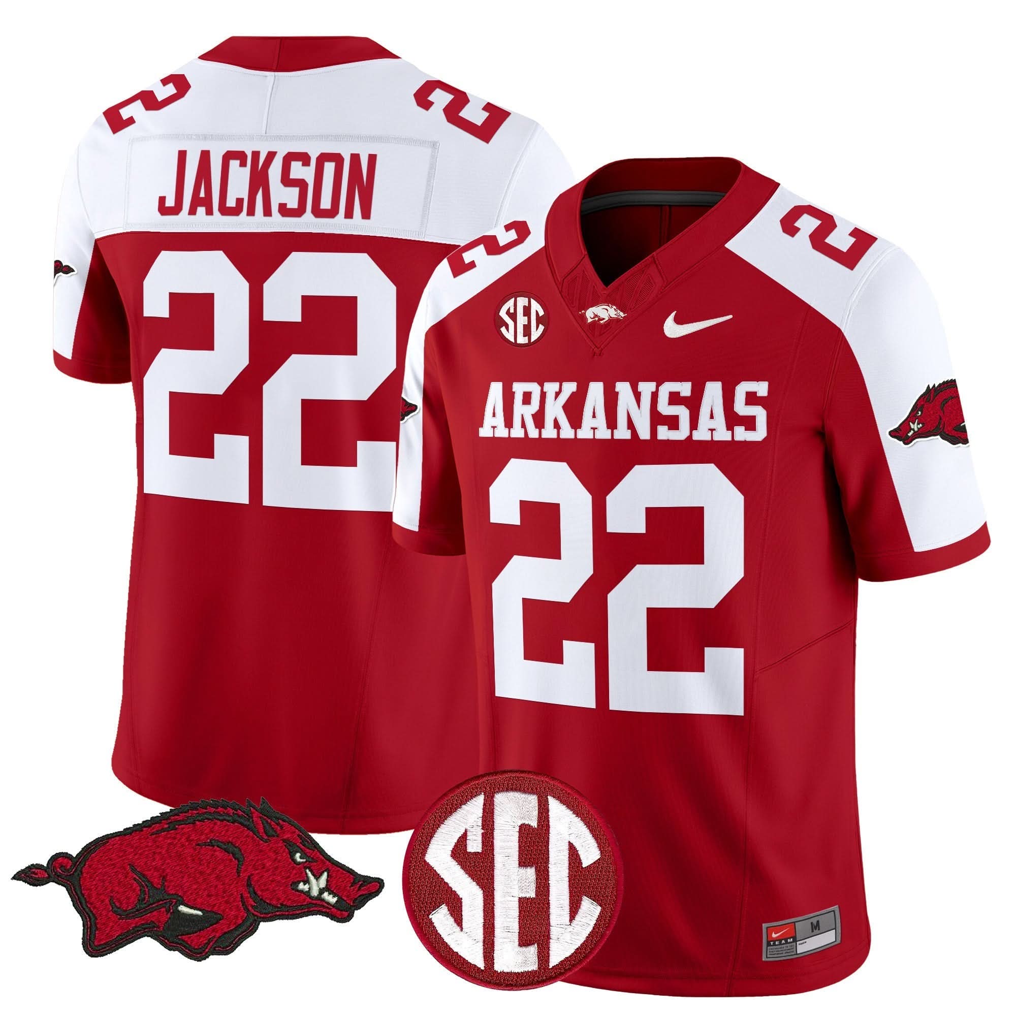 Arkansas Razorbacks Vapor Limited Jersey - All Stitched 2 Arkansas Razorbacks Vapor Limited Jersey - All Stitched - Image 2