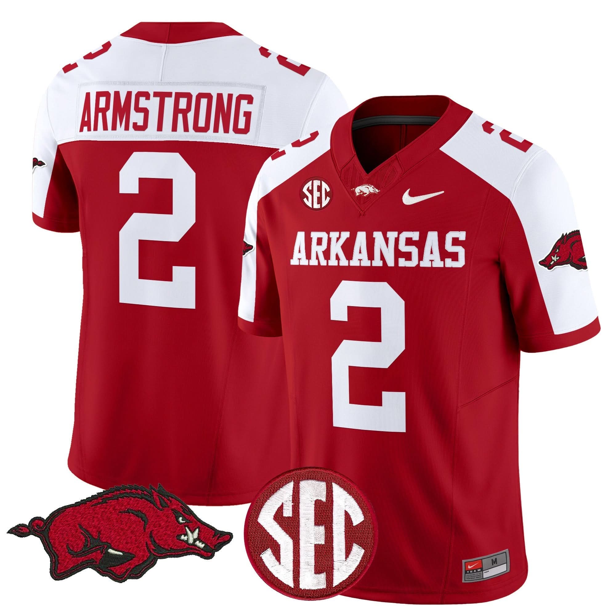 Arkansas Razorbacks Vapor Limited Jersey - All Stitched 3 Arkansas Razorbacks Vapor Limited Jersey - All Stitched - Image 3