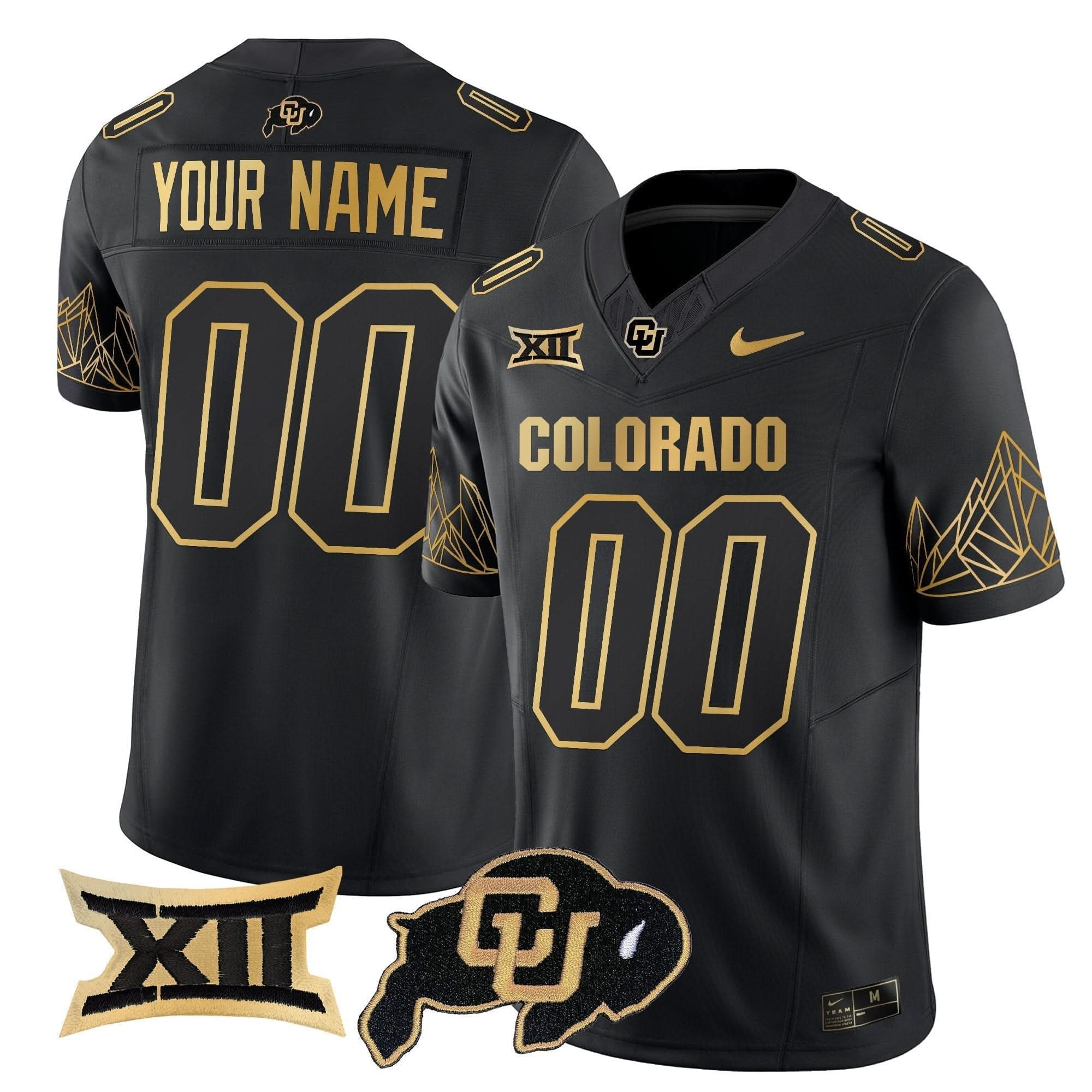 Custom Colorado Buffaloes Jersey Big 12 XII Patch Gold Vapor Limited - All Stitched 12 172673986024e2052273 8dd5bc72 da1d 4b27 94dd 7dd436bb2756 2