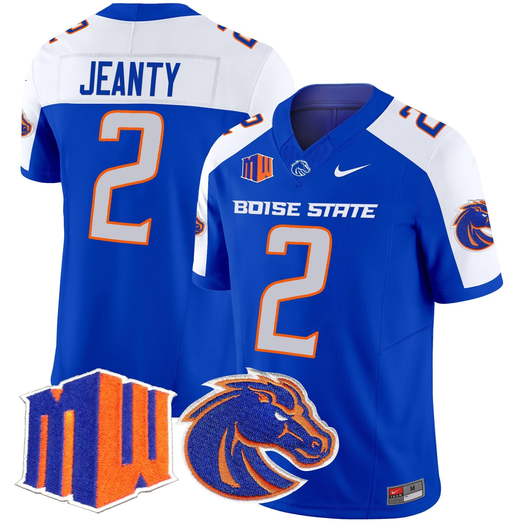 Boise State Broncos 2025 Vapor Limited Jersey - All Stitched 6 Boise State Broncos 2025 Vapor Limited Jersey - All Stitched - Image 6