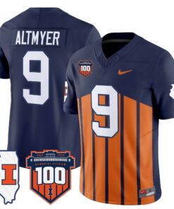 Illinois Fighting Illini 100th Memorial Stadium Patch Vapor Limited Jersey - All Stitched