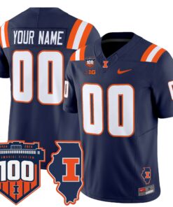 Custom Illinois Fighting Illini Jersey 100th Memorial Stadium Patch Vapor Limited - All Stitched 8 1727165623480409e5e0 640811cf 4d0b 4b1d ba66 7d547ad82c4d 2