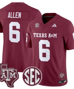 Texas A&M Aggies 2025 Vapor Limited Jersey - All Stitched 43 1728037208f29330e148