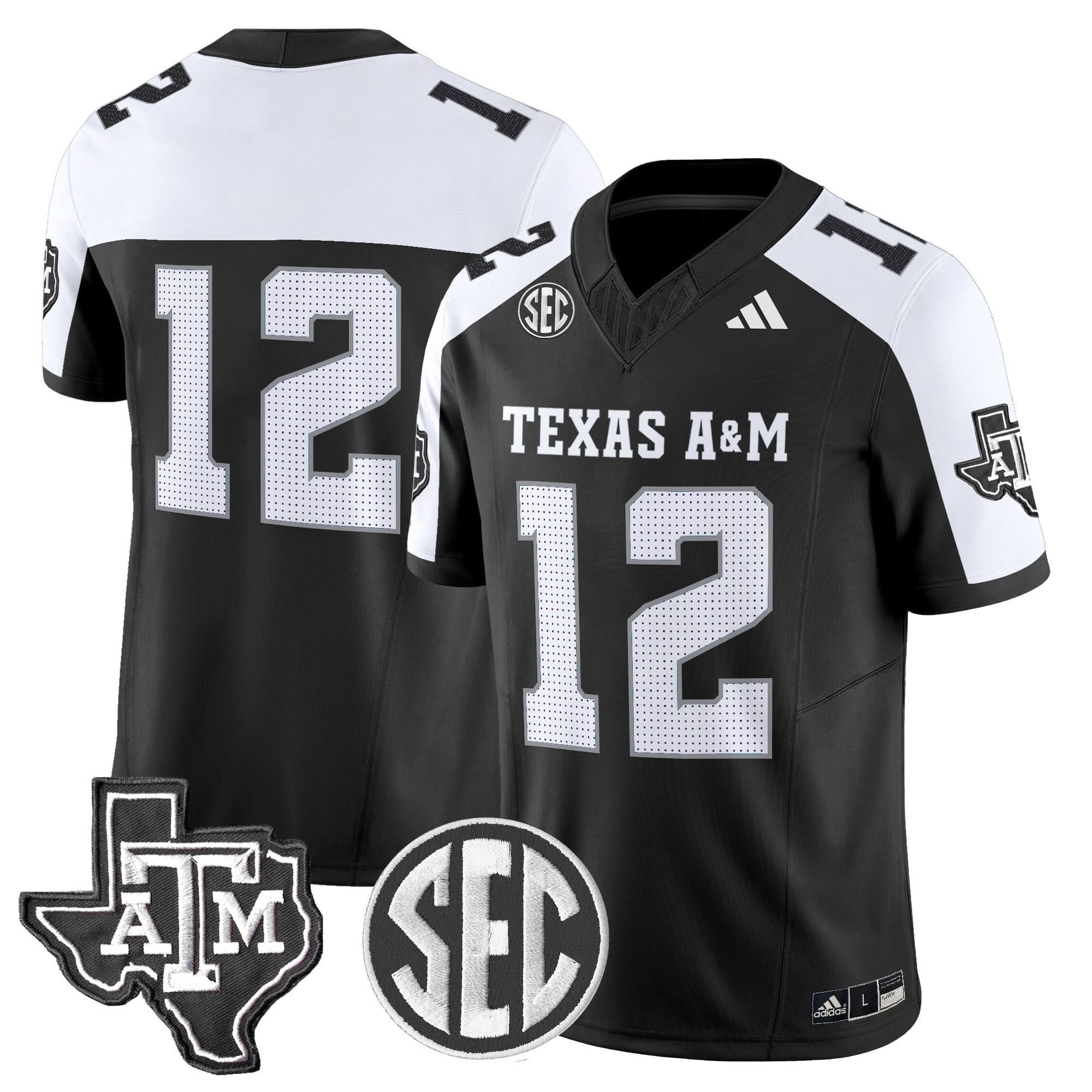 Texas A&M Aggies 2025 Vapor Limited Jersey - All Stitched 6 Texas A&M Aggies 2025 Vapor Limited Jersey - All Stitched - Image 6
