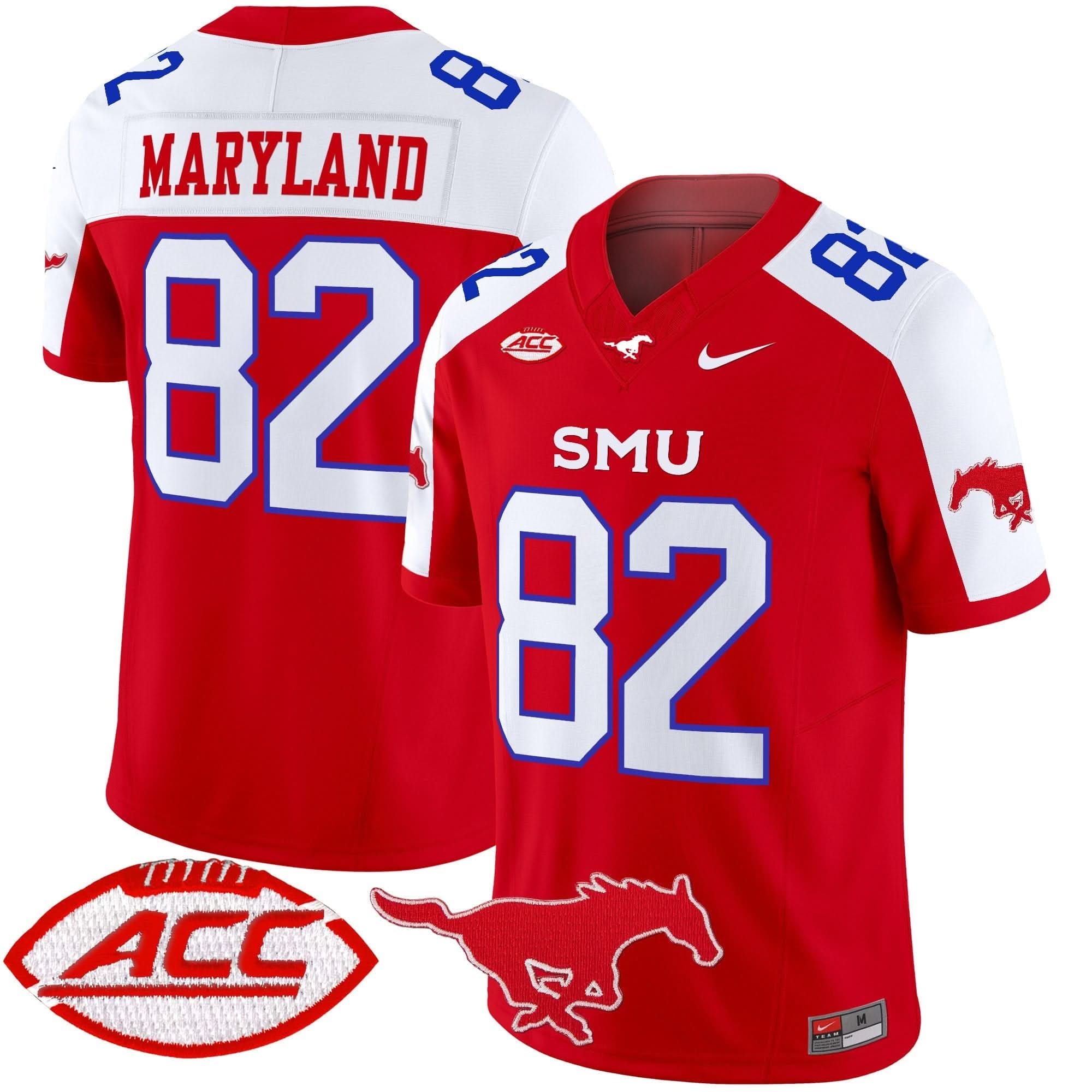 SMU Mustangs 2025 Vapor Limited Jersey - All Stitched 2 SMU Mustangs 2025 Vapor Limited Jersey - All Stitched - Image 2