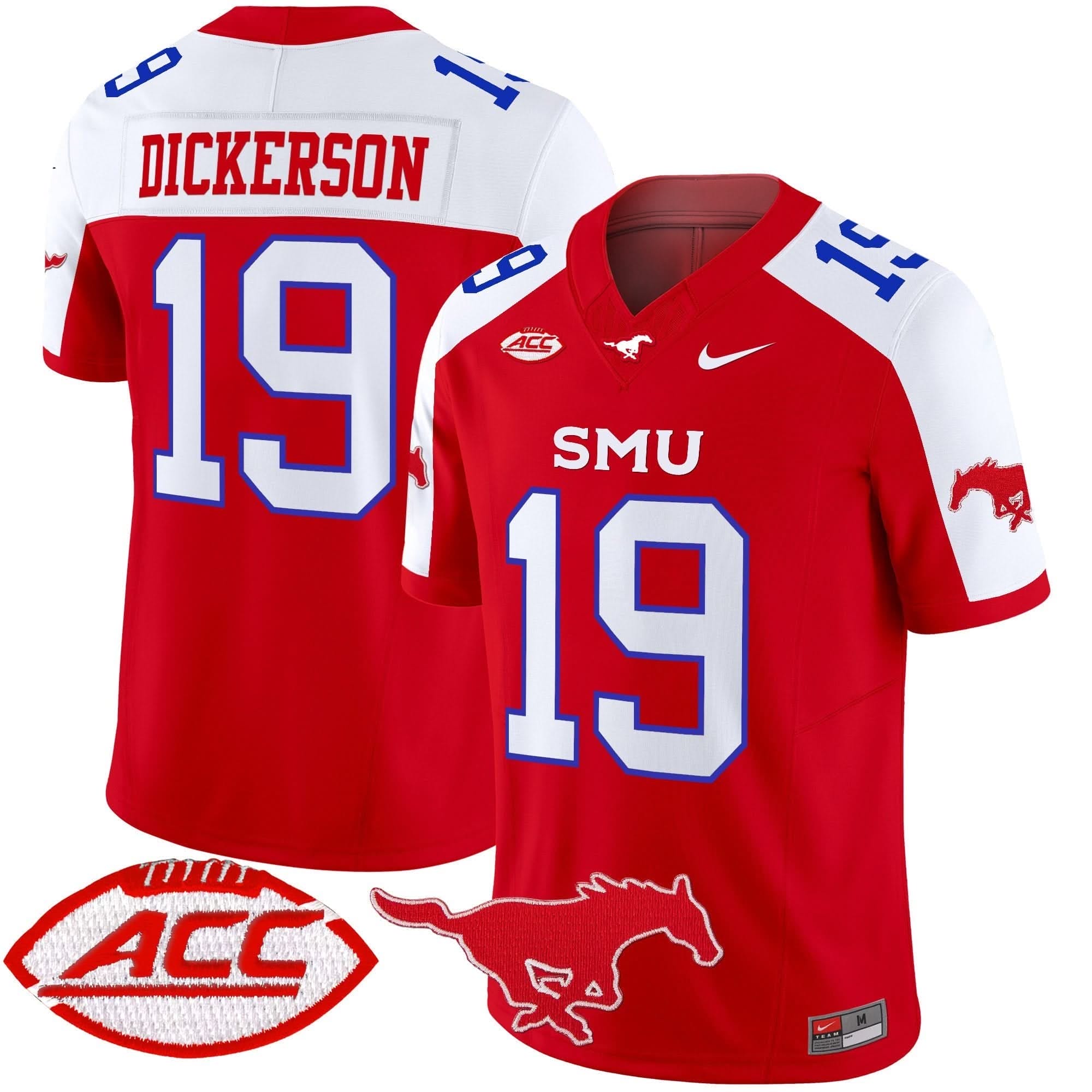 SMU Mustangs 2025 Vapor Limited Jersey - All Stitched 4 SMU Mustangs 2025 Vapor Limited Jersey - All Stitched - Image 4