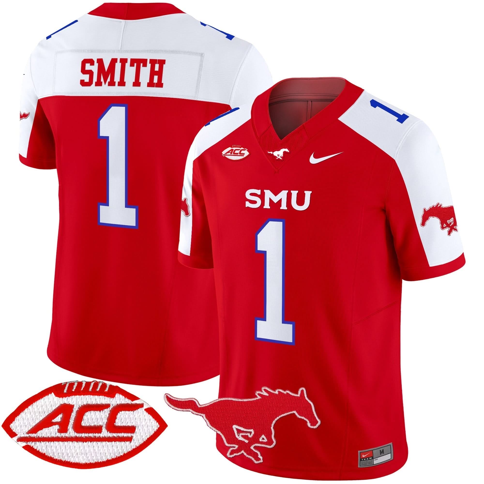 SMU Mustangs 2025 Vapor Limited Jersey - All Stitched 35 SMU Mustangs 2025 Vapor Limited Jersey - All Stitched - Image 35
