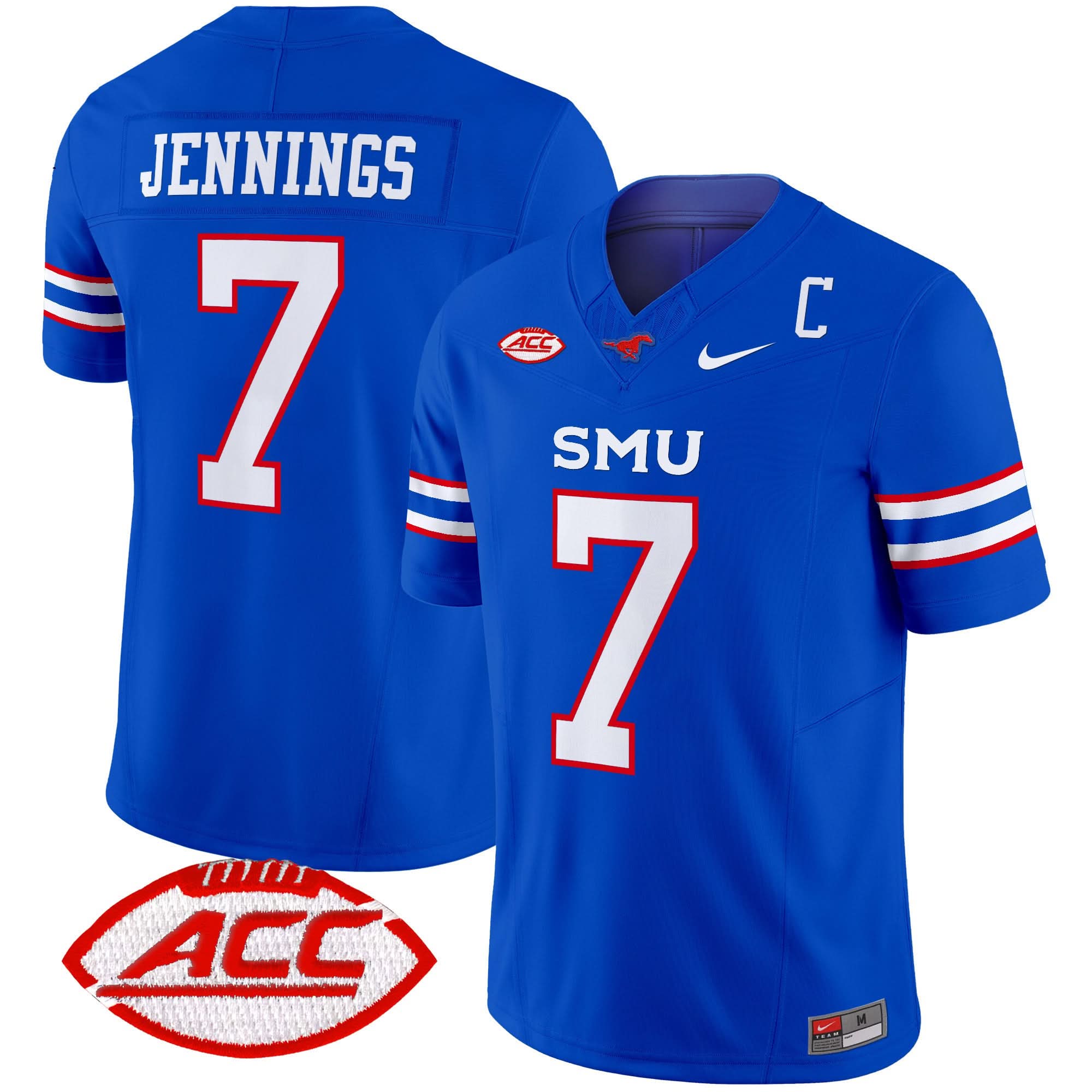 SMU Mustangs 2025 Vapor Limited Jersey - All Stitched 15 SMU Mustangs 2025 Vapor Limited Jersey - All Stitched - Image 15