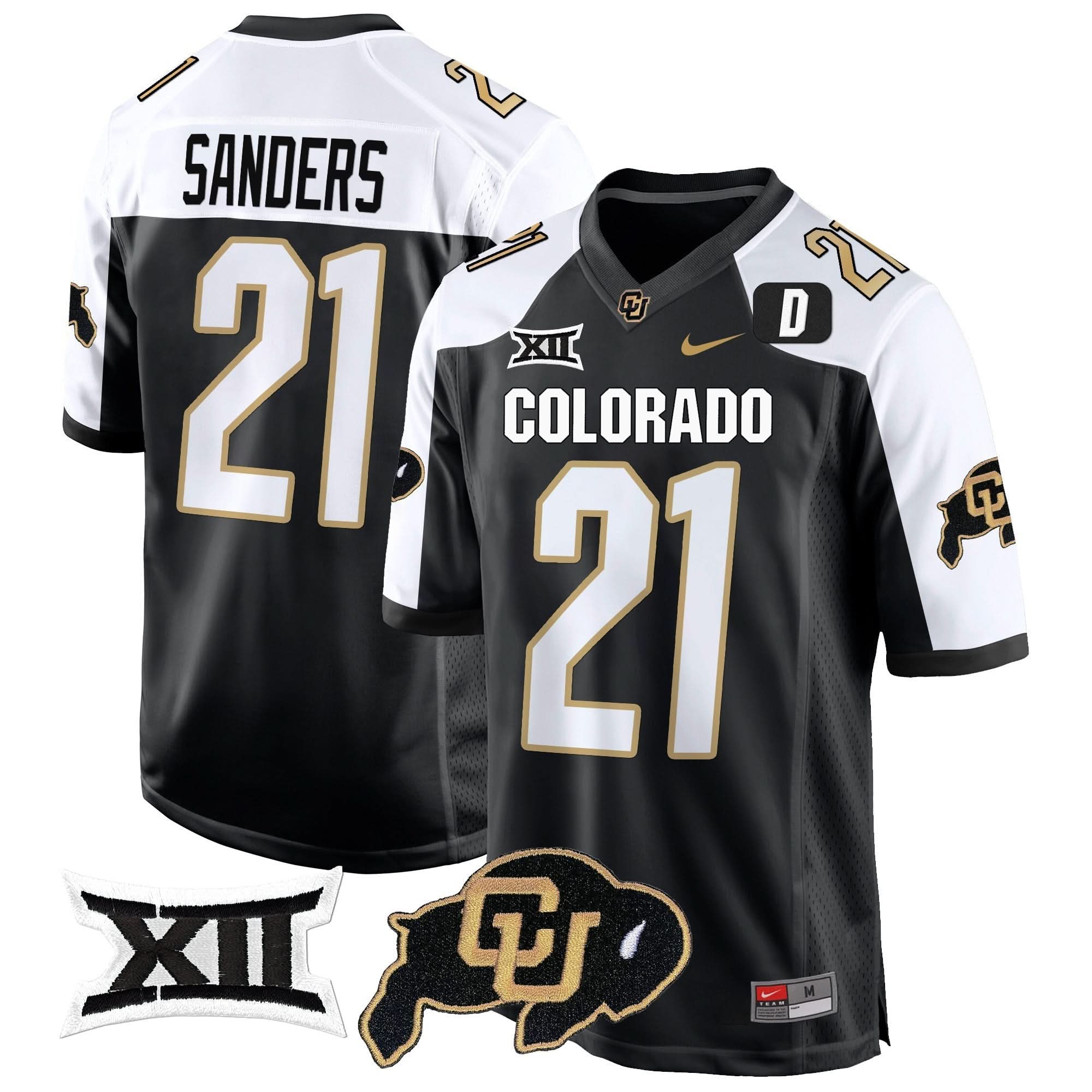 Colorado Buffaloes Big 12 XII Patch Game Jersey V2 - All Stitched 23 Colorado Buffaloes Big 12 XII Patch Game Jersey V2 - All Stitched - Image 23
