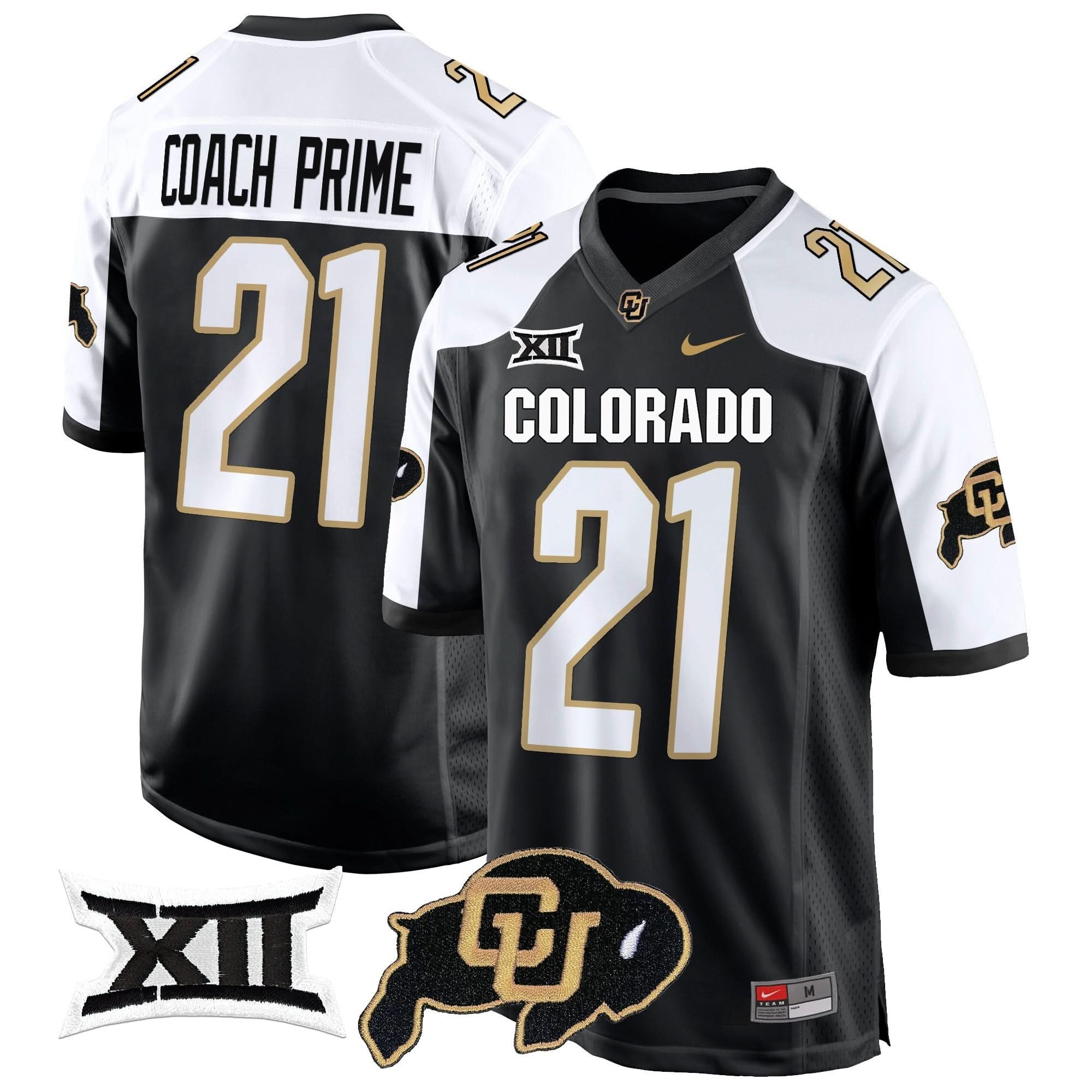 Colorado Buffaloes Big 12 XII Patch Game Jersey V2 - All Stitched 46 Colorado Buffaloes Big 12 XII Patch Game Jersey V2 - All Stitched - Image 46