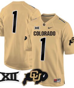 Colorado Buffaloes Big 12 XII Patch Game Jersey V2 - All Stitched 82 1731049329c239e2b69d 3