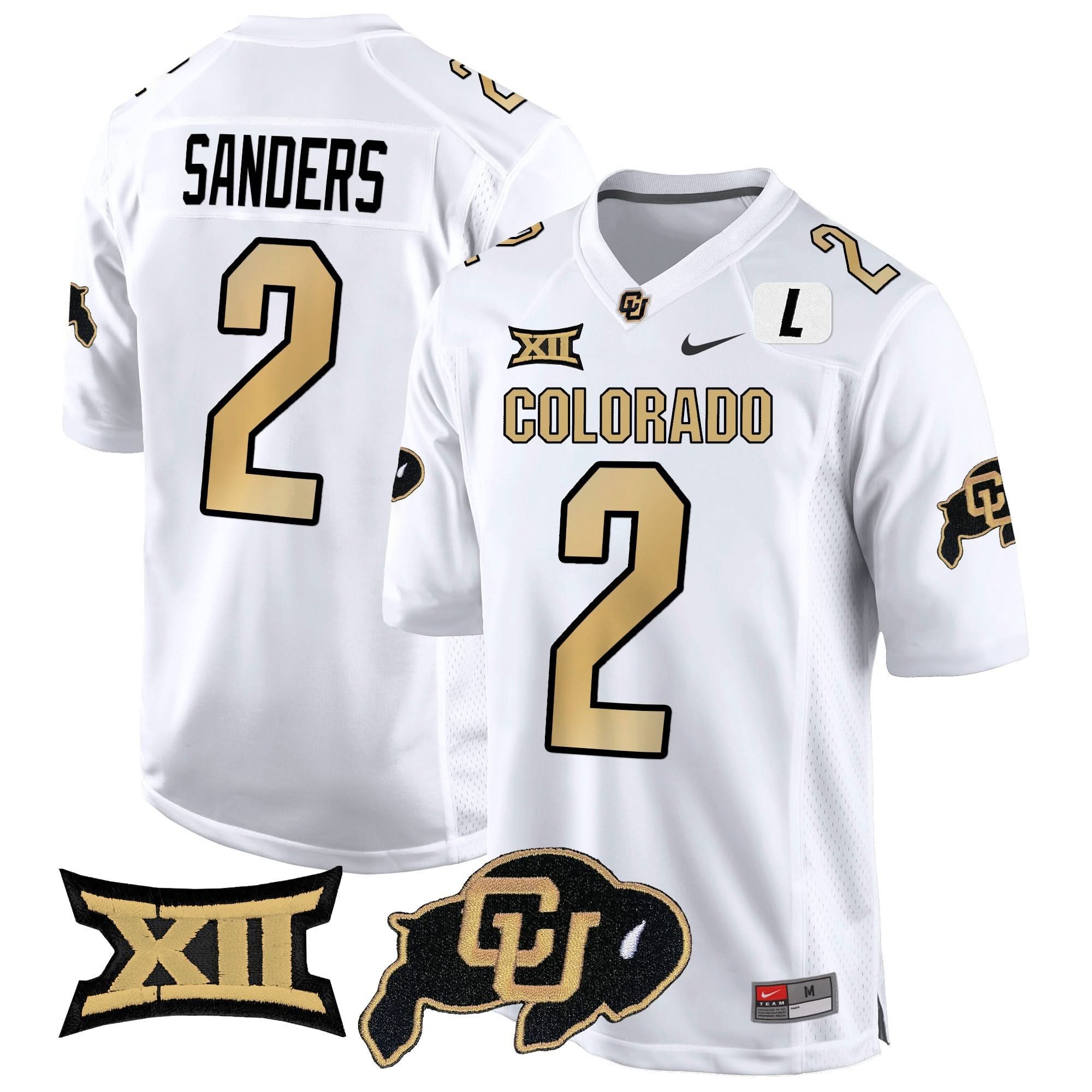 Colorado Buffaloes Big 12 XII Patch Game Jersey V2 - All Stitched 9 Colorado Buffaloes Big 12 XII Patch Game Jersey V2 - All Stitched - Image 9