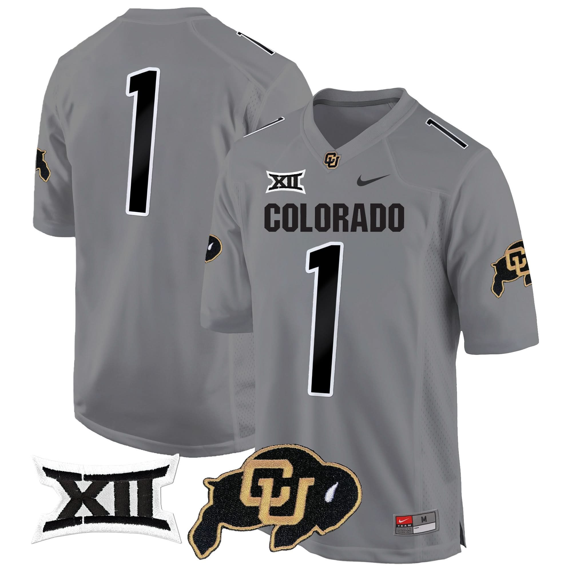 Colorado Buffaloes Big 12 XII Patch Game Jersey V2 - All Stitched 26 Colorado Buffaloes Big 12 XII Patch Game Jersey V2 - All Stitched - Image 26