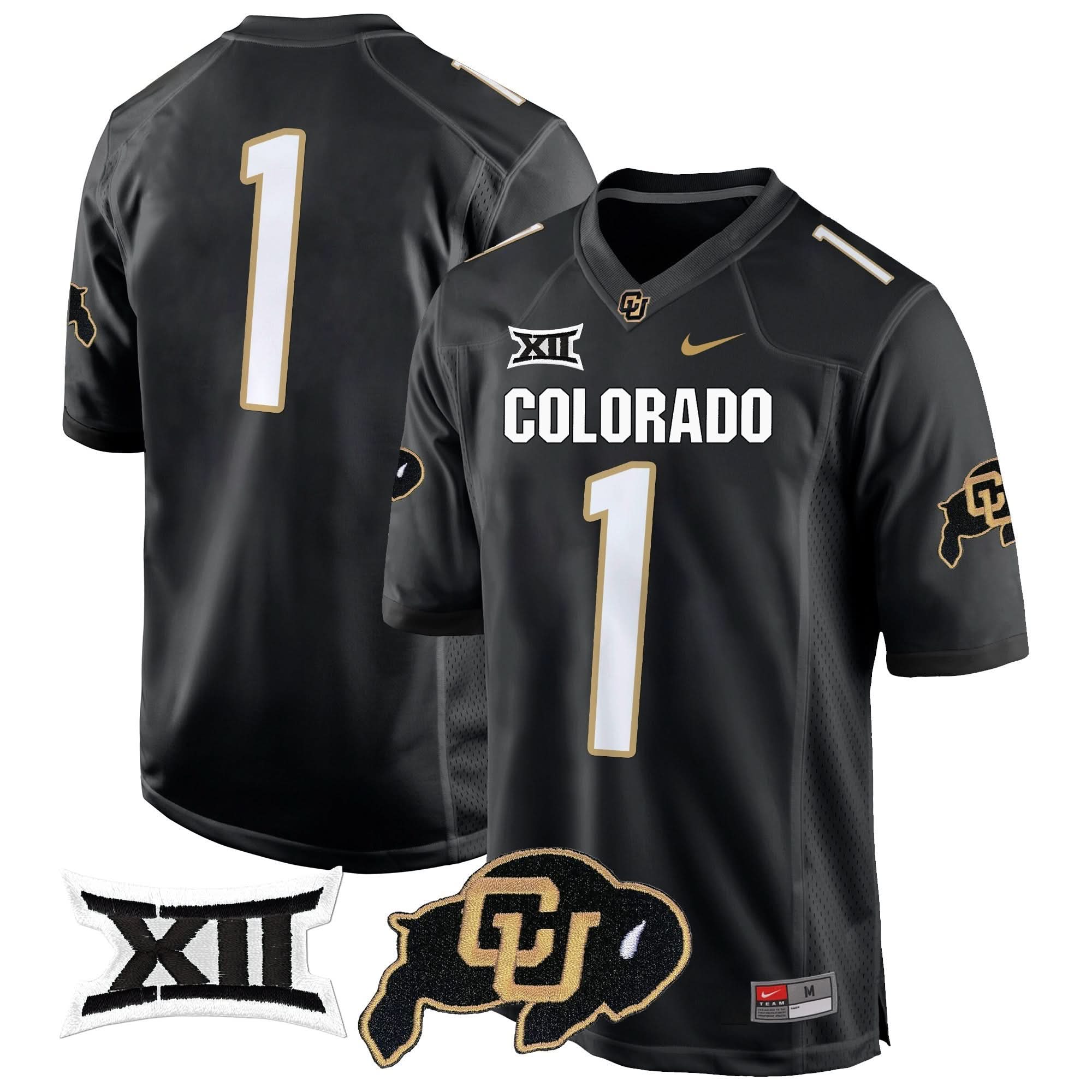 Colorado Buffaloes Big 12 XII Patch Game Jersey V2 - All Stitched 8 Colorado Buffaloes Big 12 XII Patch Game Jersey V2 - All Stitched - Image 8