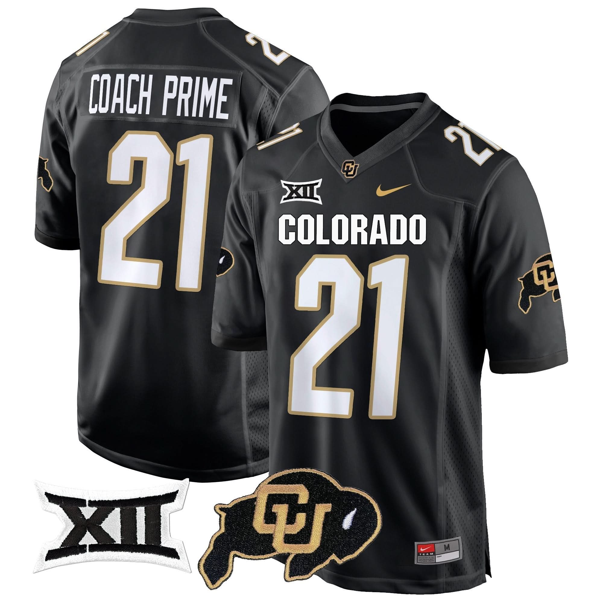 Colorado Buffaloes Big 12 XII Patch Game Jersey V2 - All Stitched 7 Colorado Buffaloes Big 12 XII Patch Game Jersey V2 - All Stitched - Image 7