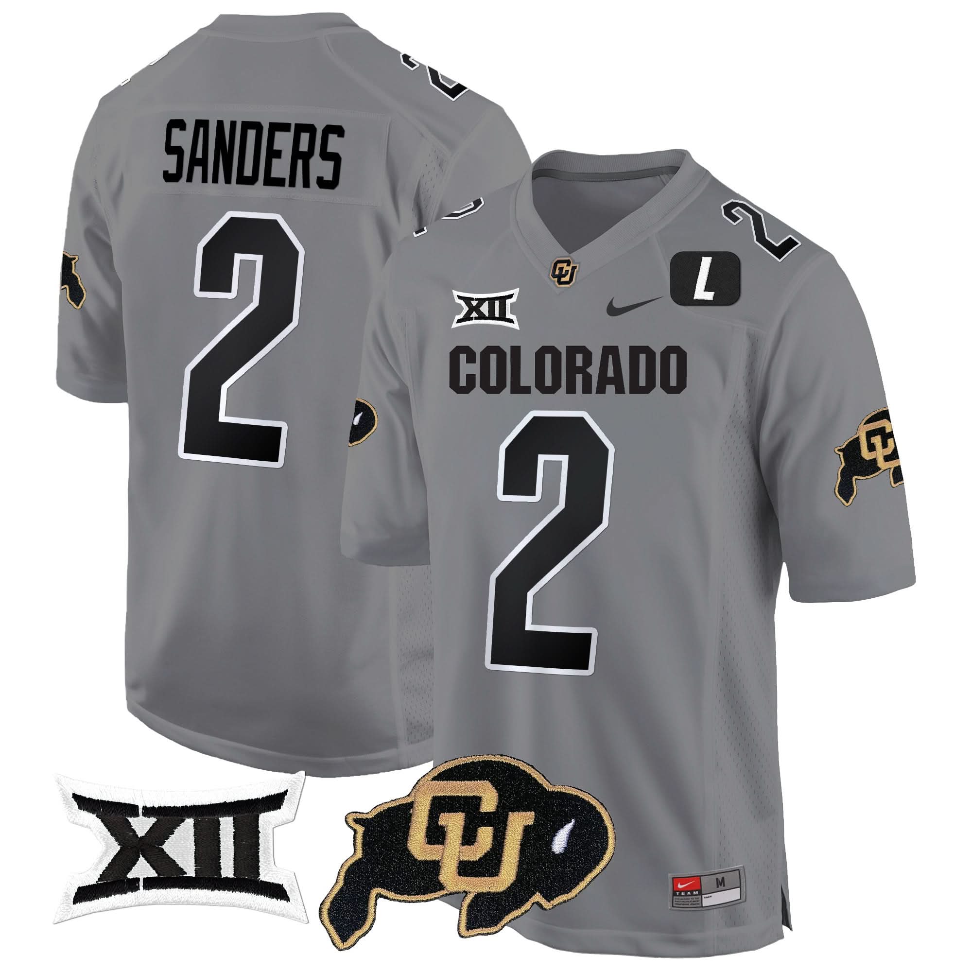 Colorado Buffaloes Big 12 XII Patch Game Jersey V2 - All Stitched 18 Colorado Buffaloes Big 12 XII Patch Game Jersey V2 - All Stitched - Image 18