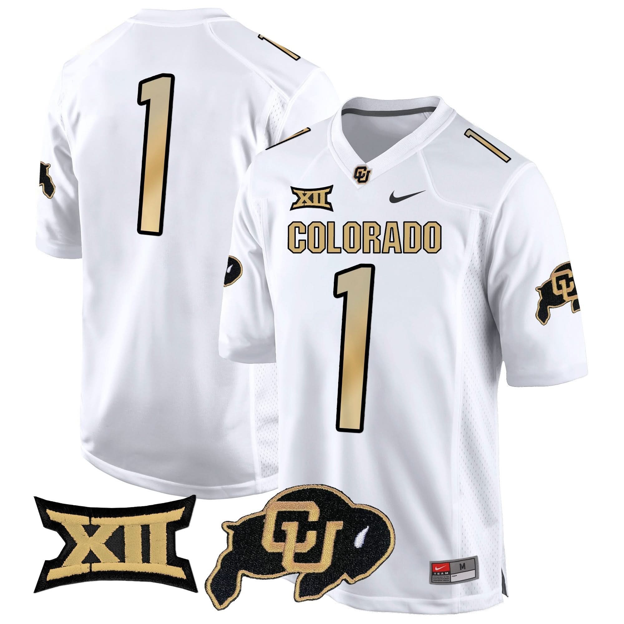 Colorado Buffaloes Big 12 XII Patch Game Jersey V2 - All Stitched 17 Colorado Buffaloes Big 12 XII Patch Game Jersey V2 - All Stitched - Image 17