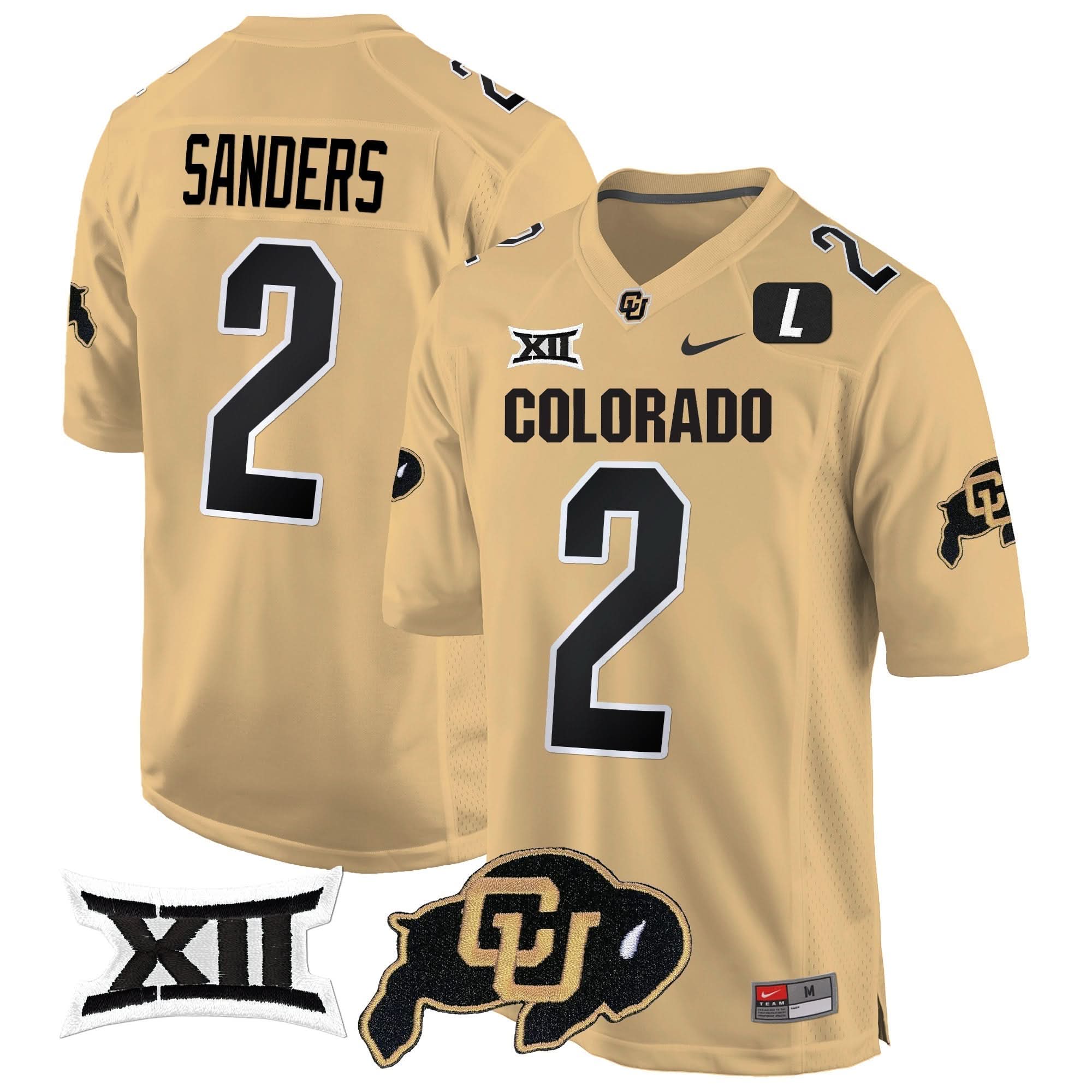Colorado Buffaloes Big 12 XII Patch Game Jersey V2 - All Stitched 27 Colorado Buffaloes Big 12 XII Patch Game Jersey V2 - All Stitched - Image 27