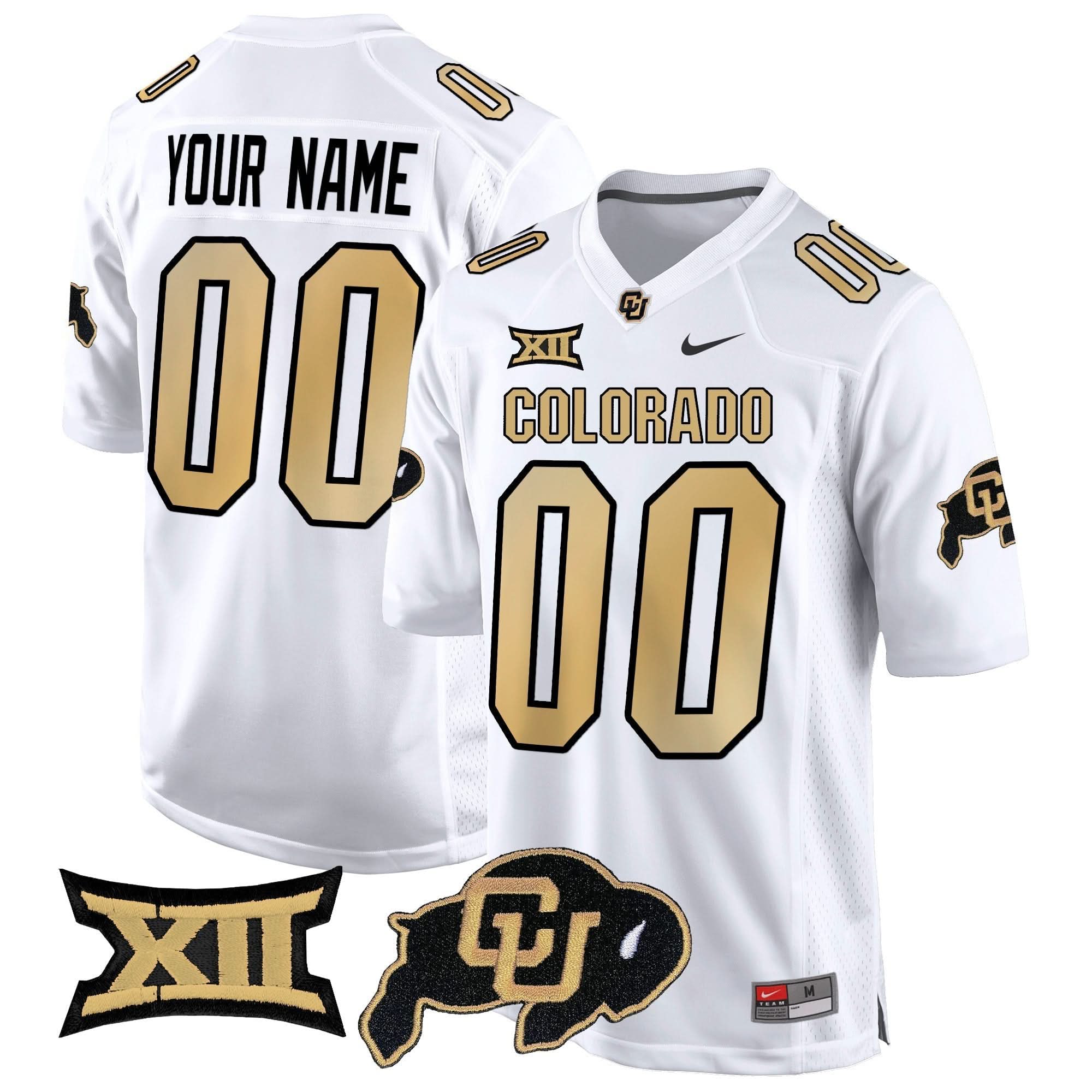 Custom Colorado Buffaloes Jersey Big 12 XII Patch Game V2 - All Stitched Colors 3 Custom Colorado Buffaloes Jersey Big 12 XII Patch Game V2 - All Stitched Colors - Image 3