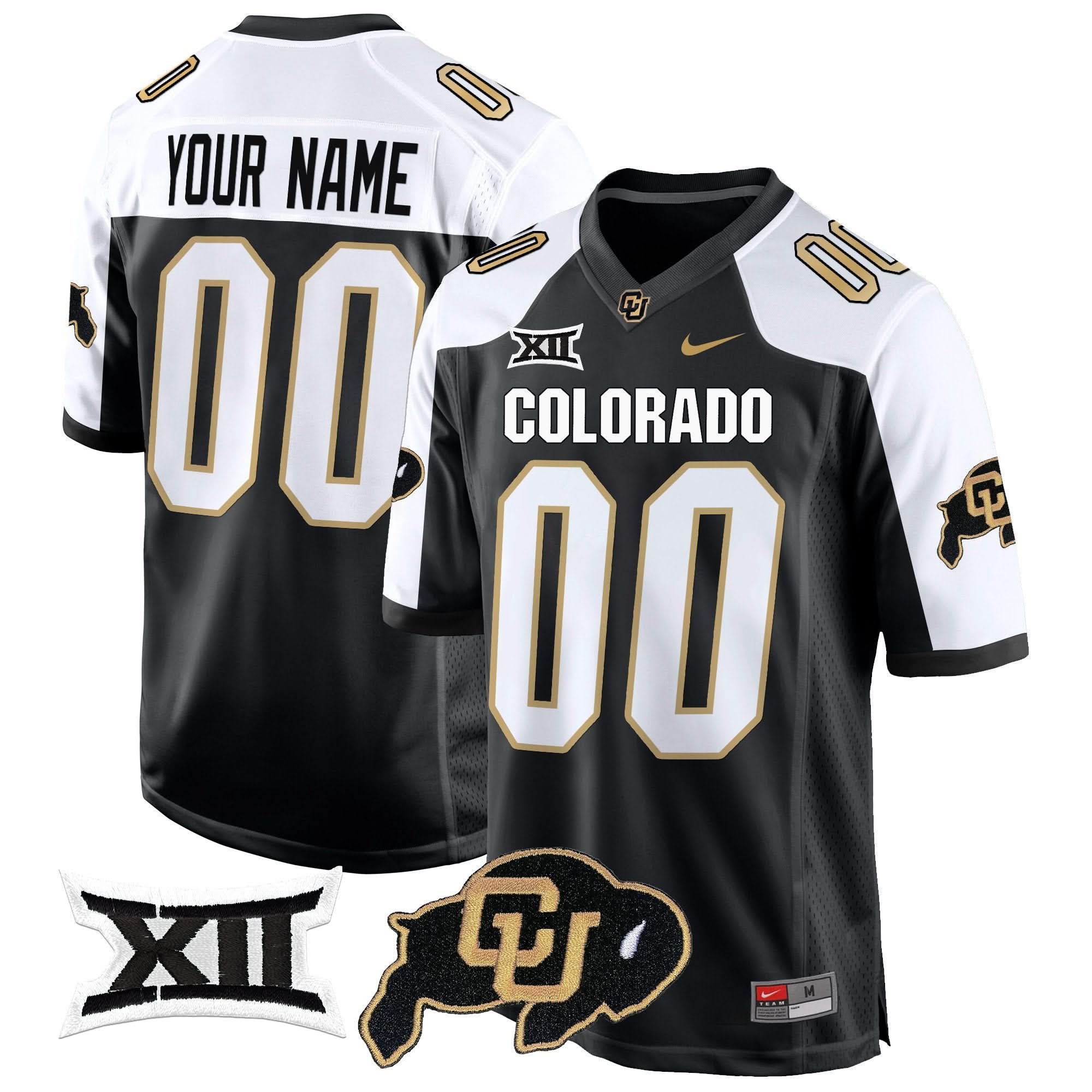 Custom Colorado Buffaloes Jersey Big 12 XII Patch Game V2 - All Stitched Colors 1 Custom Colorado Buffaloes Jersey Big 12 XII Patch Game V2 - All Stitched Colors