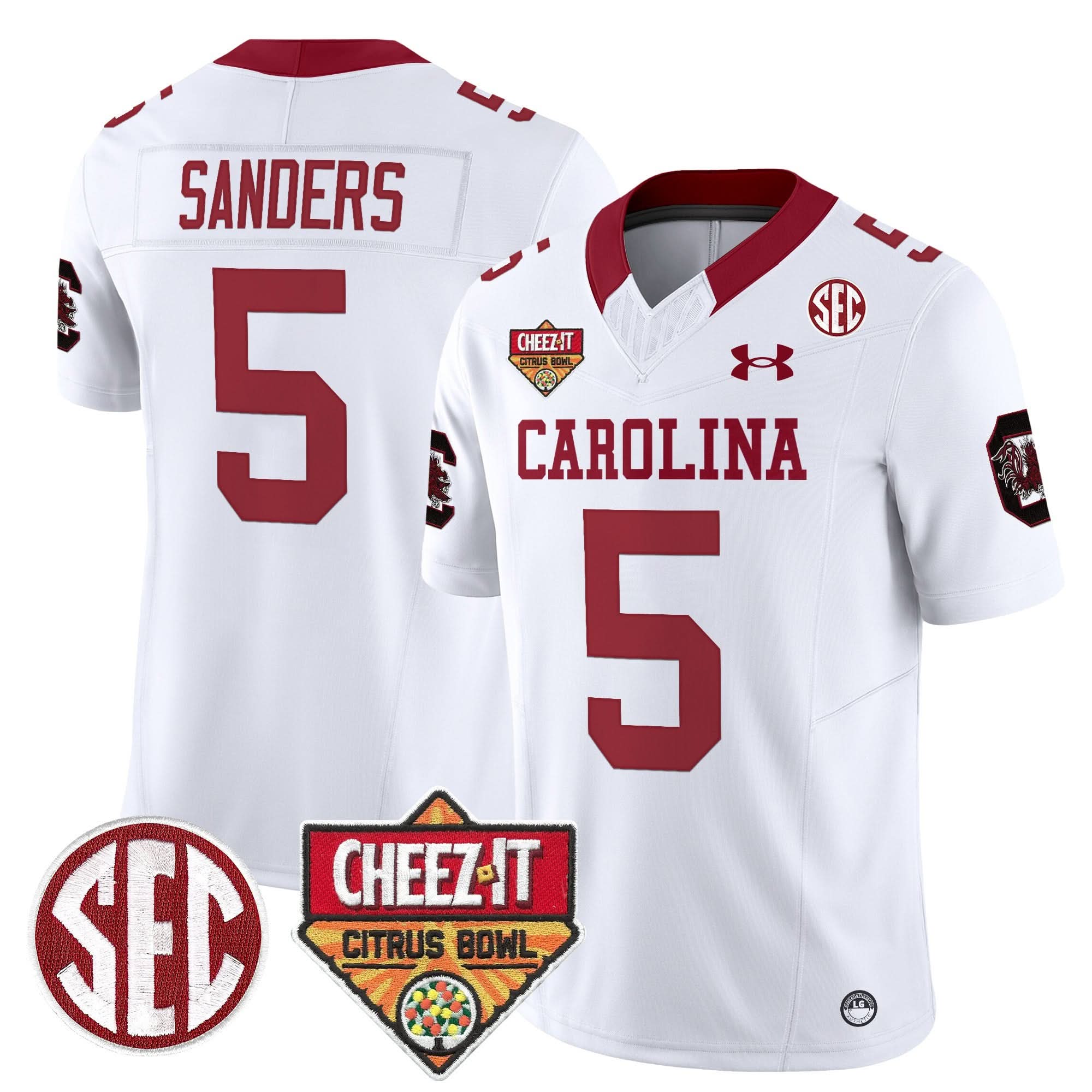 South Carolina Gamecocks 1980 Throwback Cheez-It Citrus Bowl Patch Vapor Limited Jersey - All Stitched 11 South Carolina Gamecocks 1980 Throwback Cheez-It Citrus Bowl Patch Vapor Limited Jersey - All Stitched - Image 11