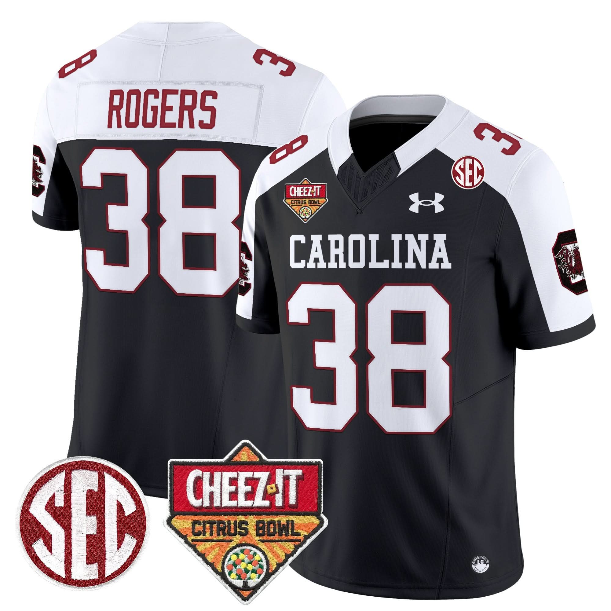 South Carolina Gamecocks 1980 Throwback Cheez-It Citrus Bowl Patch Vapor Limited Jersey - All Stitched 27 South Carolina Gamecocks 1980 Throwback Cheez-It Citrus Bowl Patch Vapor Limited Jersey - All Stitched - Image 27