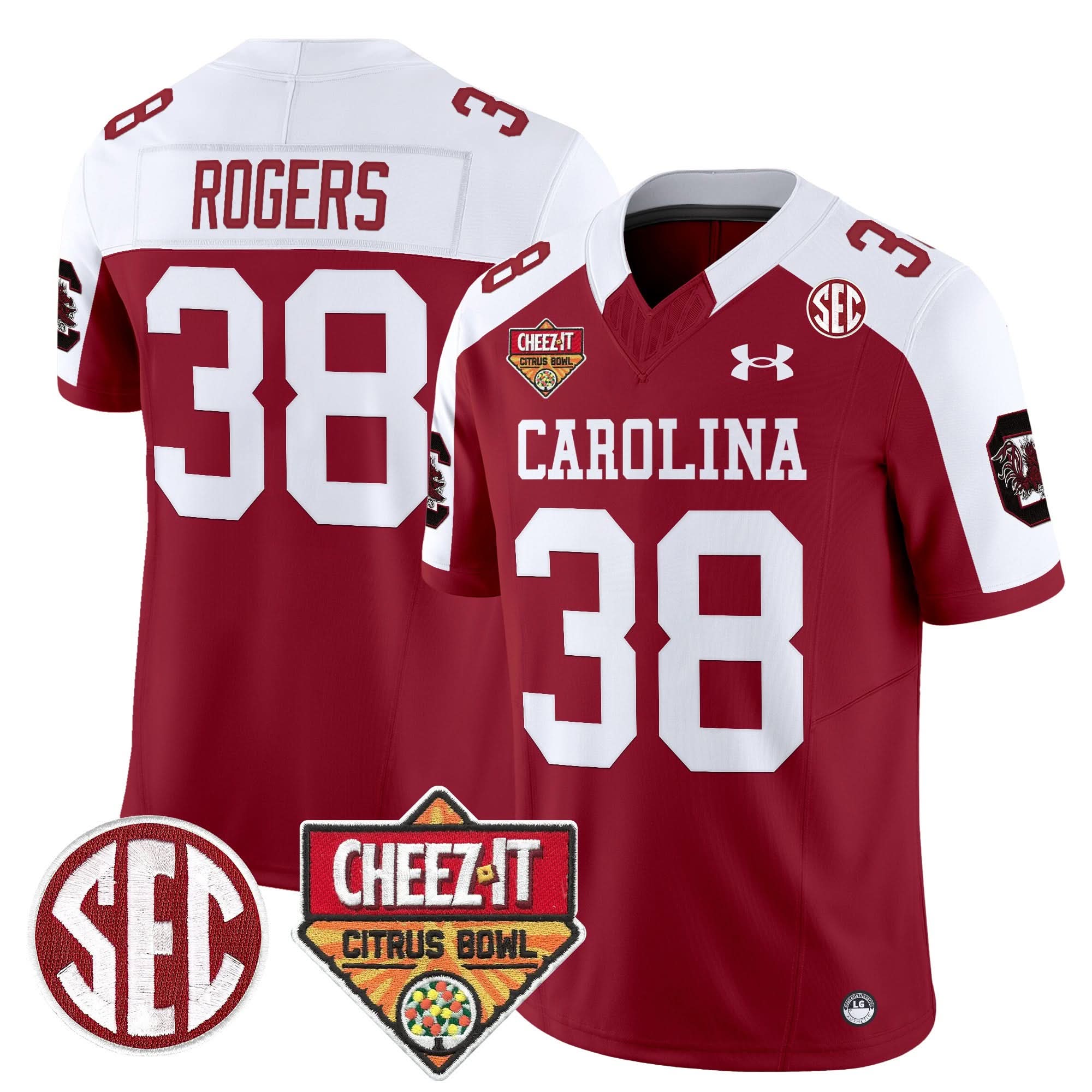 South Carolina Gamecocks 1980 Throwback Cheez-It Citrus Bowl Patch Vapor Limited Jersey - All Stitched 18 South Carolina Gamecocks 1980 Throwback Cheez-It Citrus Bowl Patch Vapor Limited Jersey - All Stitched - Image 18