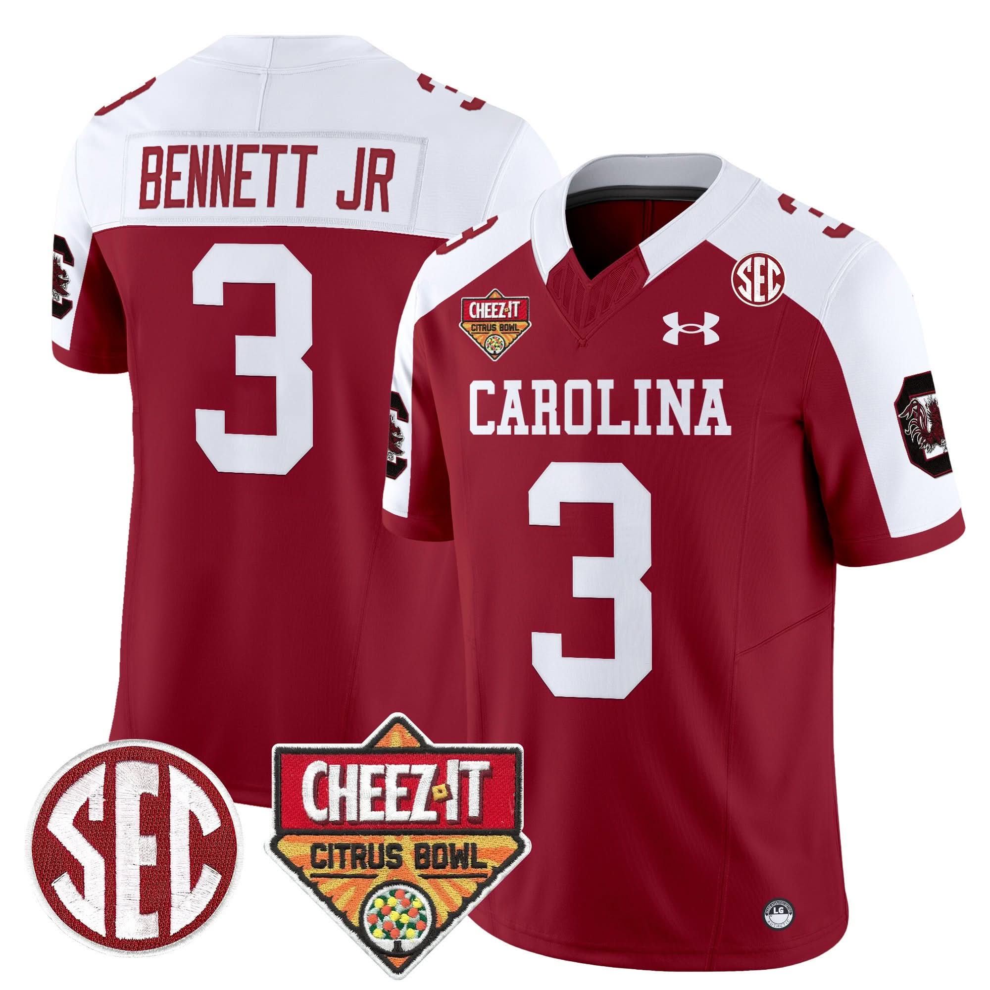 South Carolina Gamecocks 1980 Throwback Cheez-It Citrus Bowl Patch Vapor Limited Jersey - All Stitched 21 South Carolina Gamecocks 1980 Throwback Cheez-It Citrus Bowl Patch Vapor Limited Jersey - All Stitched - Image 21