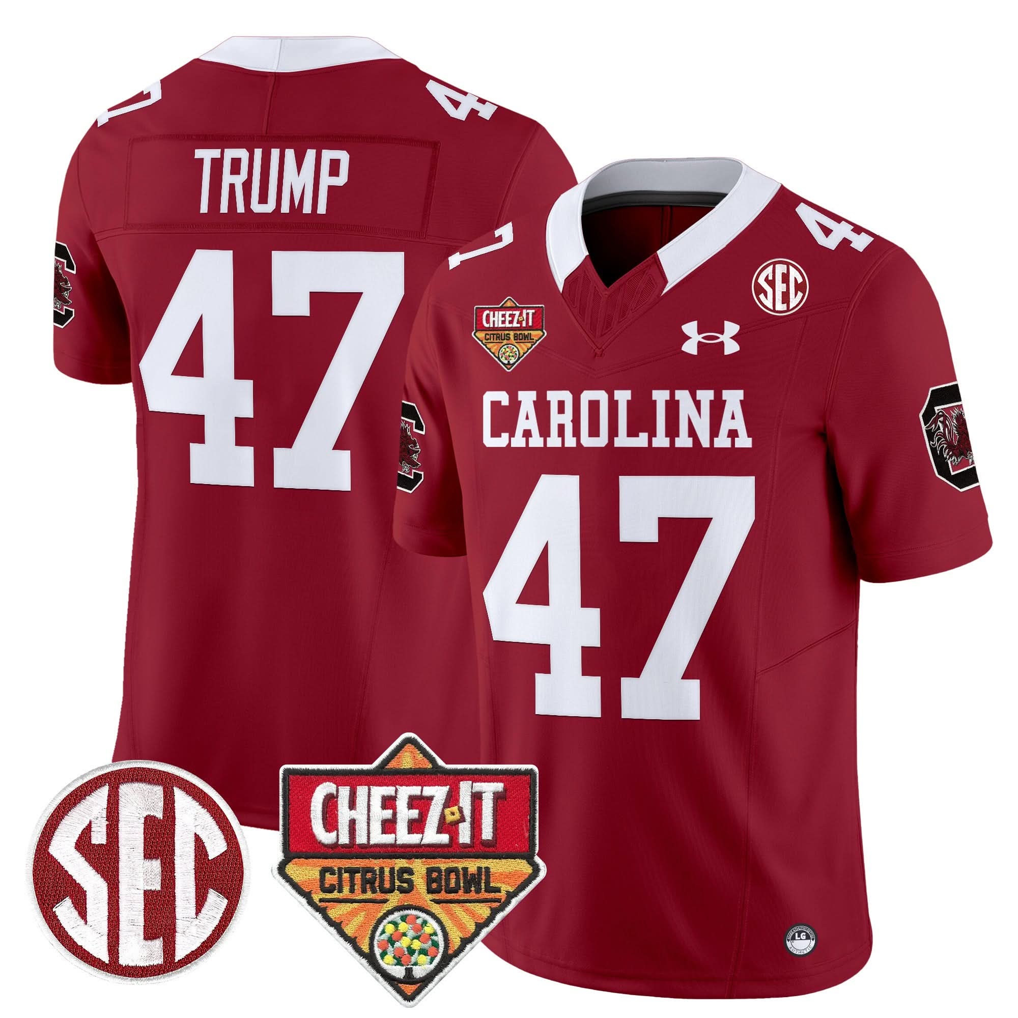 South Carolina Gamecocks 1980 Throwback Cheez-It Citrus Bowl Patch Vapor Limited Jersey - All Stitched 38 South Carolina Gamecocks 1980 Throwback Cheez-It Citrus Bowl Patch Vapor Limited Jersey - All Stitched - Image 38