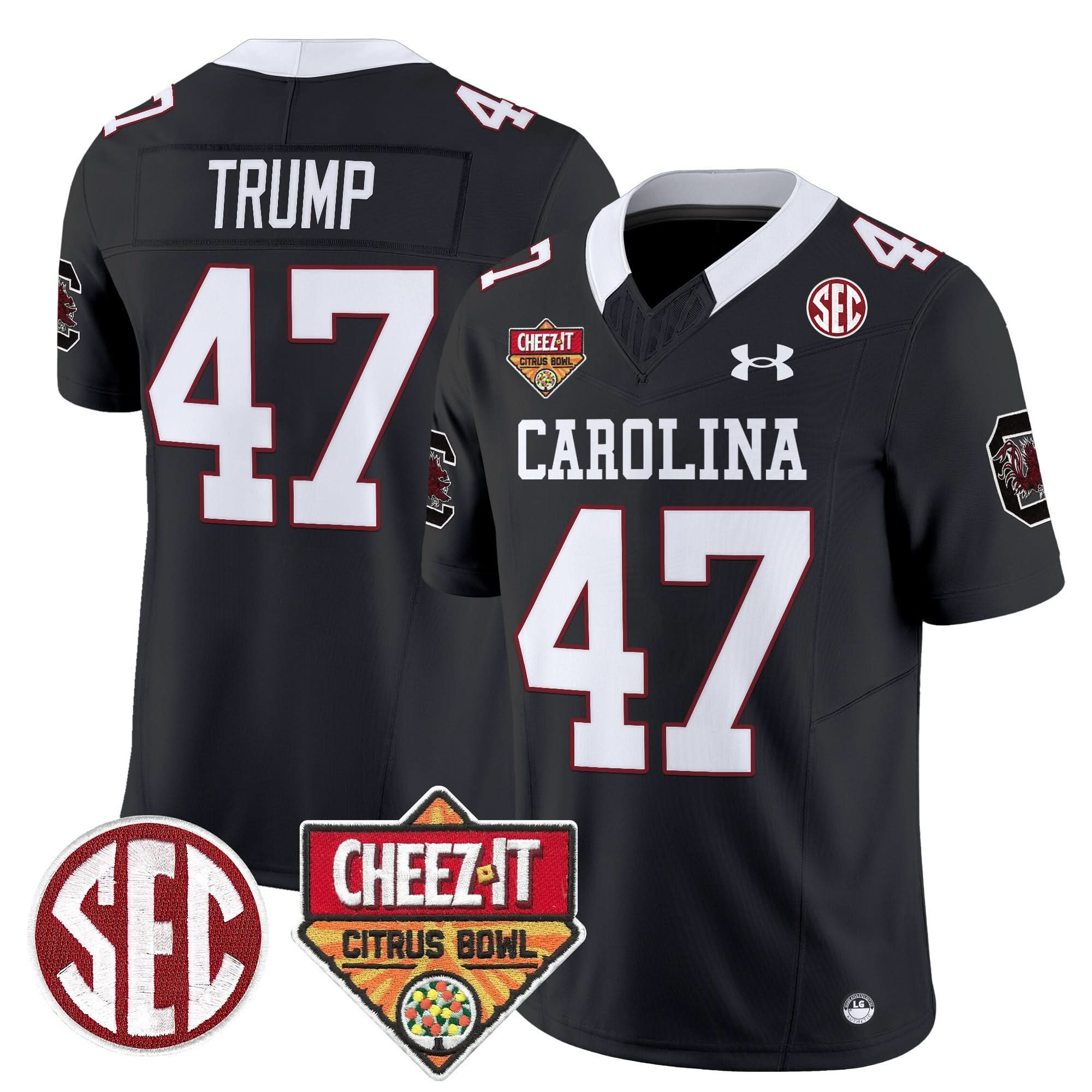 South Carolina Gamecocks 1980 Throwback Cheez-It Citrus Bowl Patch Vapor Limited Jersey - All Stitched 7 South Carolina Gamecocks 1980 Throwback Cheez-It Citrus Bowl Patch Vapor Limited Jersey - All Stitched - Image 7
