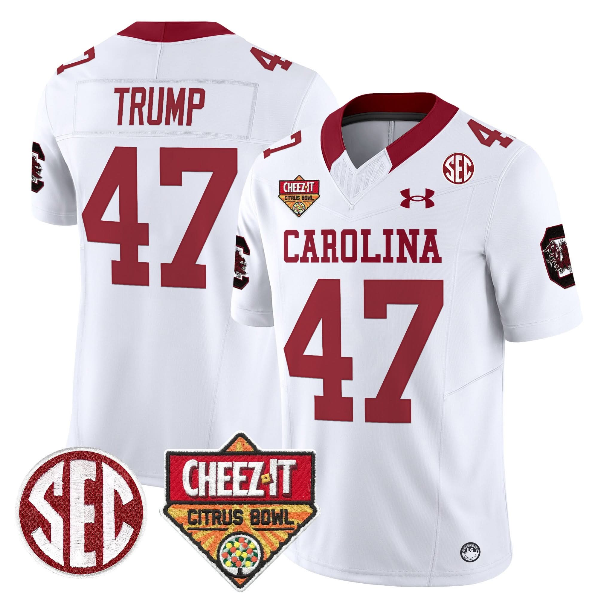 South Carolina Gamecocks 1980 Throwback Cheez-It Citrus Bowl Patch Vapor Limited Jersey - All Stitched 16 South Carolina Gamecocks 1980 Throwback Cheez-It Citrus Bowl Patch Vapor Limited Jersey - All Stitched - Image 16
