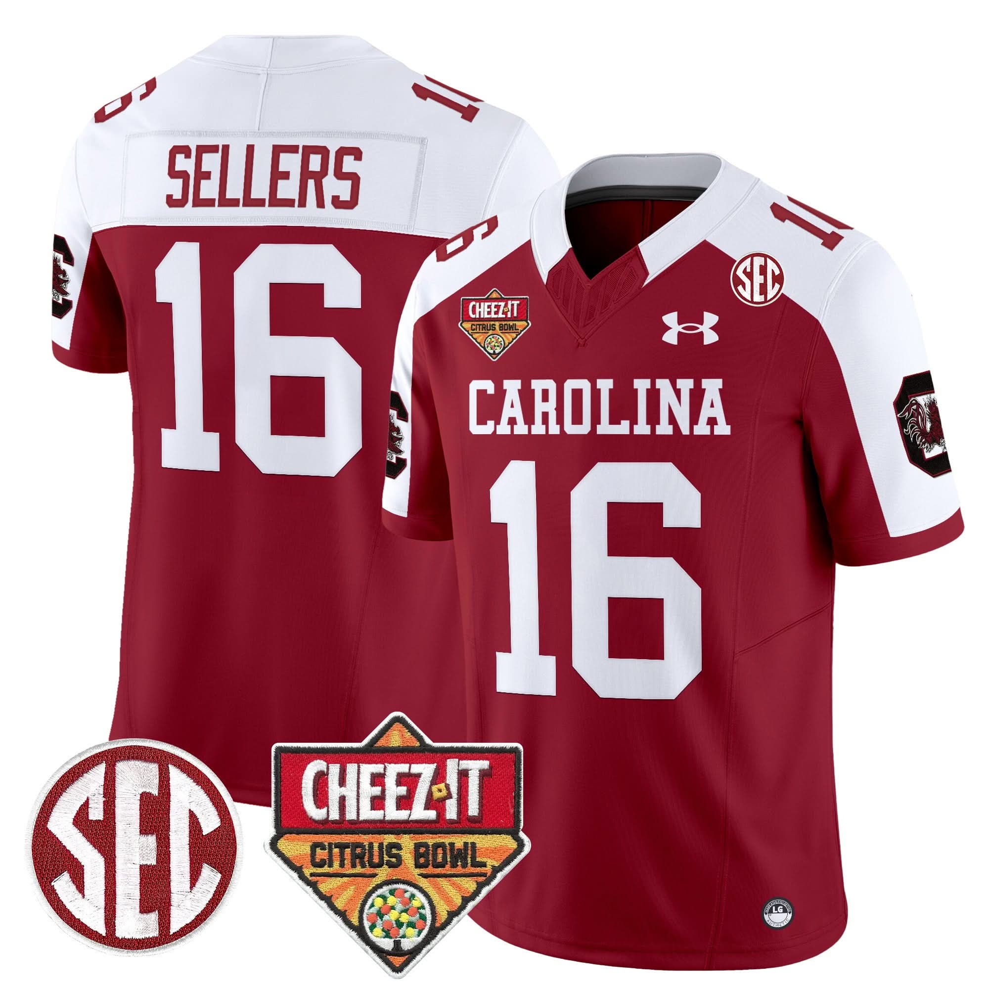 South Carolina Gamecocks 1980 Throwback Cheez-It Citrus Bowl Patch Vapor Limited Jersey - All Stitched 19 South Carolina Gamecocks 1980 Throwback Cheez-It Citrus Bowl Patch Vapor Limited Jersey - All Stitched - Image 19