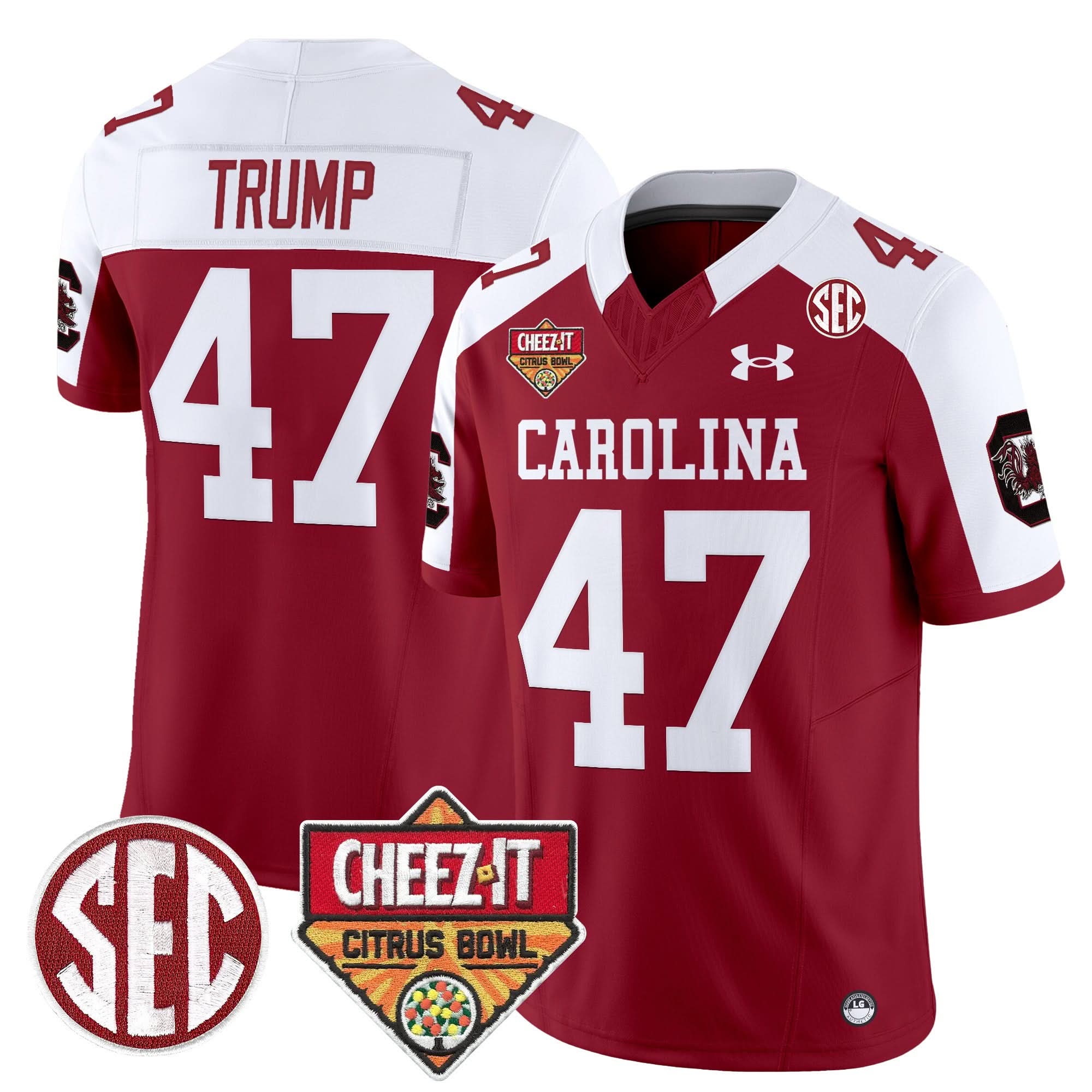 South Carolina Gamecocks 1980 Throwback Cheez-It Citrus Bowl Patch Vapor Limited Jersey - All Stitched 25 South Carolina Gamecocks 1980 Throwback Cheez-It Citrus Bowl Patch Vapor Limited Jersey - All Stitched - Image 25