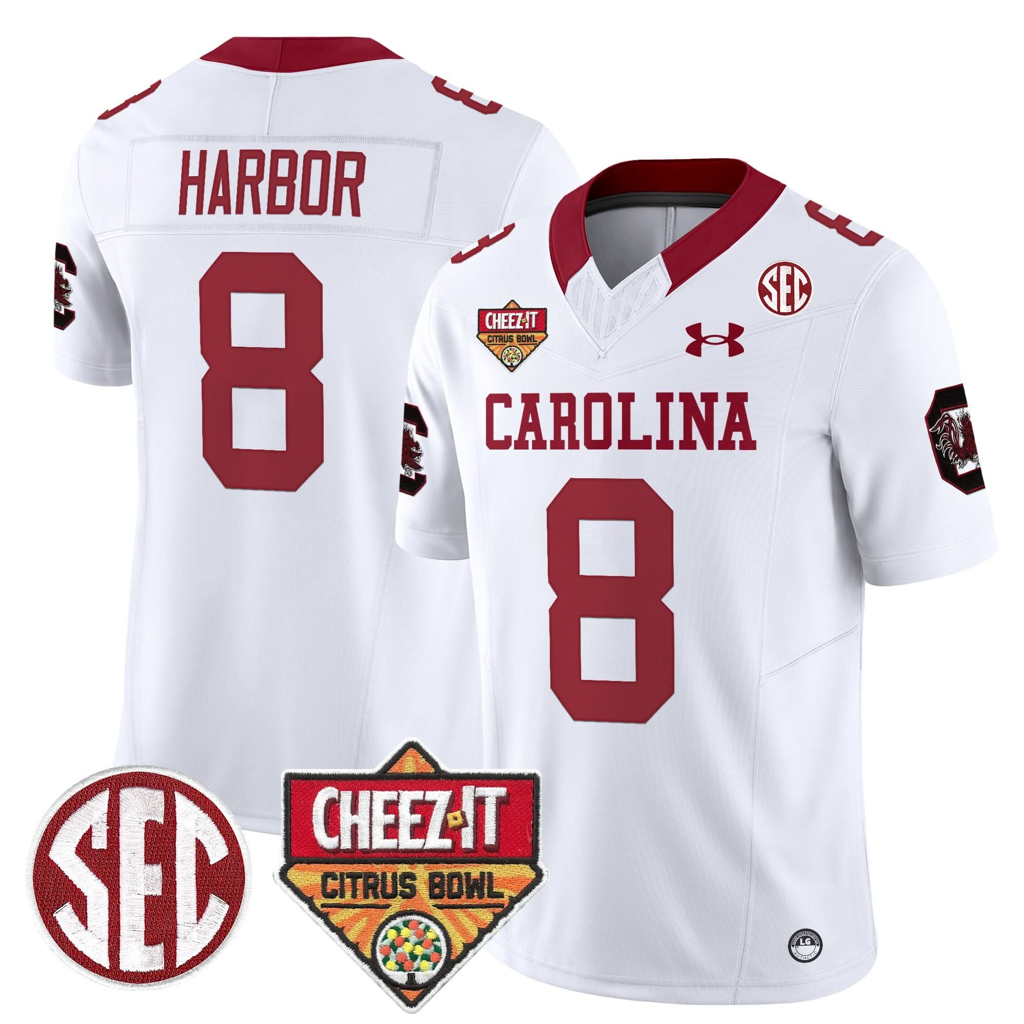 South Carolina Gamecocks 1980 Throwback Cheez-It Citrus Bowl Patch Vapor Limited Jersey - All Stitched 14 South Carolina Gamecocks 1980 Throwback Cheez-It Citrus Bowl Patch Vapor Limited Jersey - All Stitched - Image 14