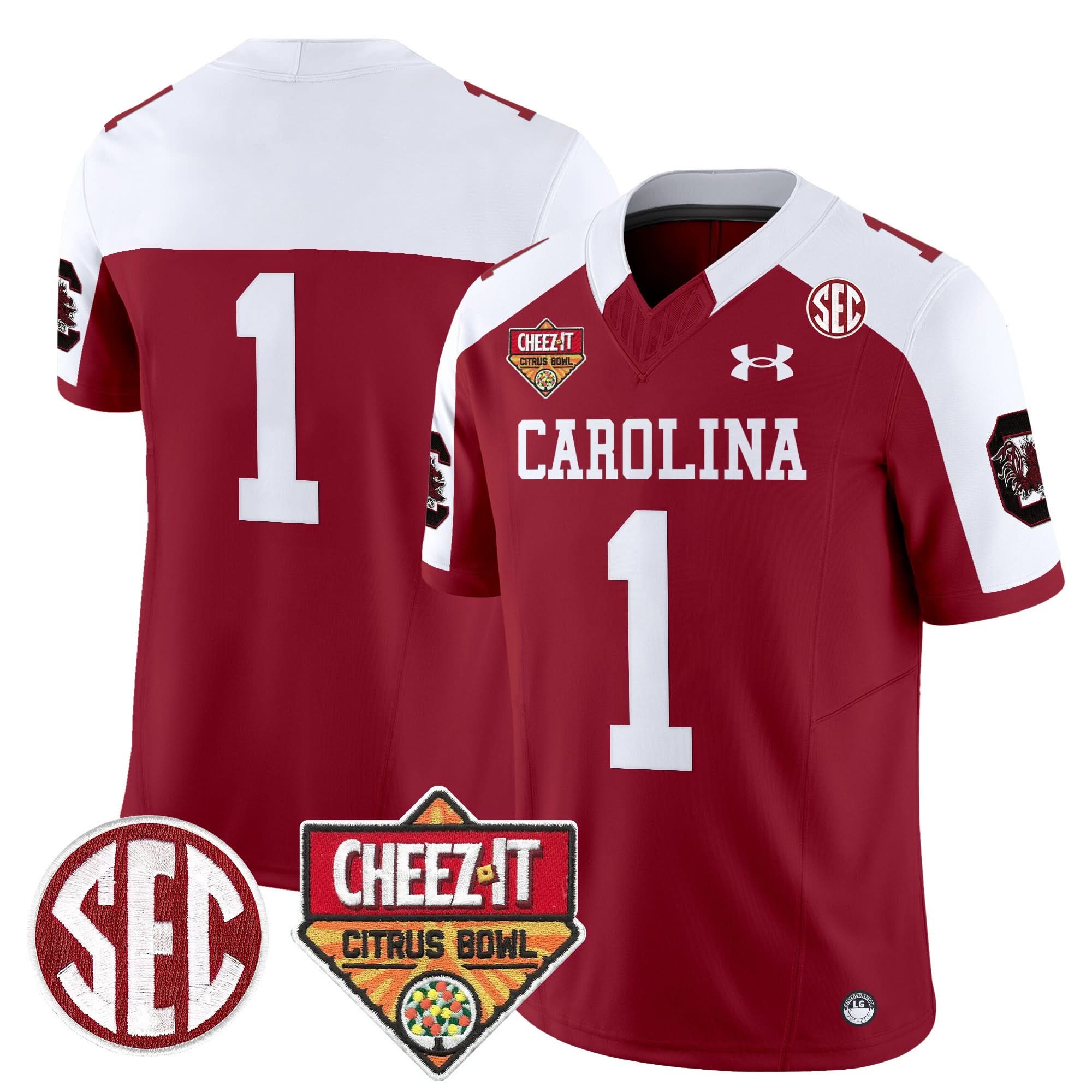 South Carolina Gamecocks 1980 Throwback Cheez-It Citrus Bowl Patch Vapor Limited Jersey - All Stitched 26 South Carolina Gamecocks 1980 Throwback Cheez-It Citrus Bowl Patch Vapor Limited Jersey - All Stitched - Image 26